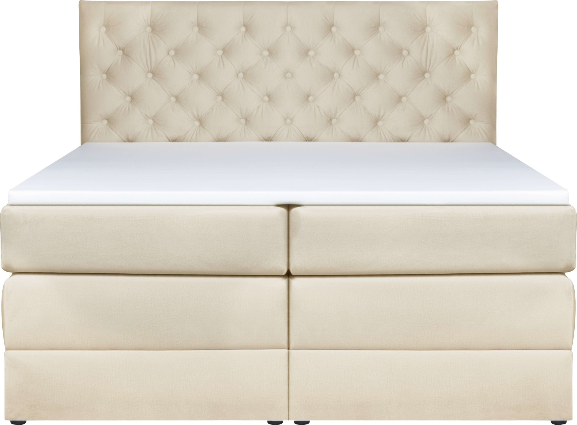 Home affaire Boxspringbett »SELJORD mit Bettkasten, Matratze und Topper, Breite 160 oder 180 cm« Bonnell- oder Taschenfederkernmatratze (H2, H3, H4), mit Knopfheftung