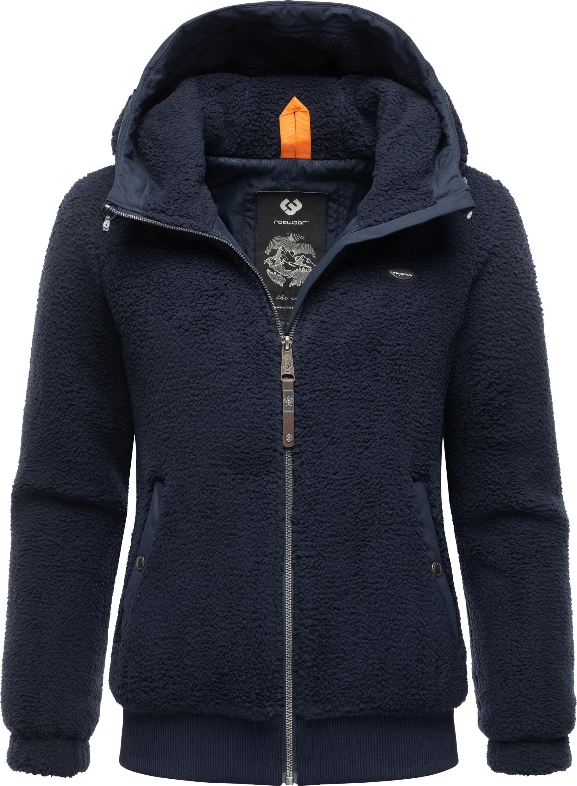 Ragwear Outdoorjacke »Cousy Short«, mit Kapuze, flauschige Übergangsjacke mit Teddyfell und Kapuze