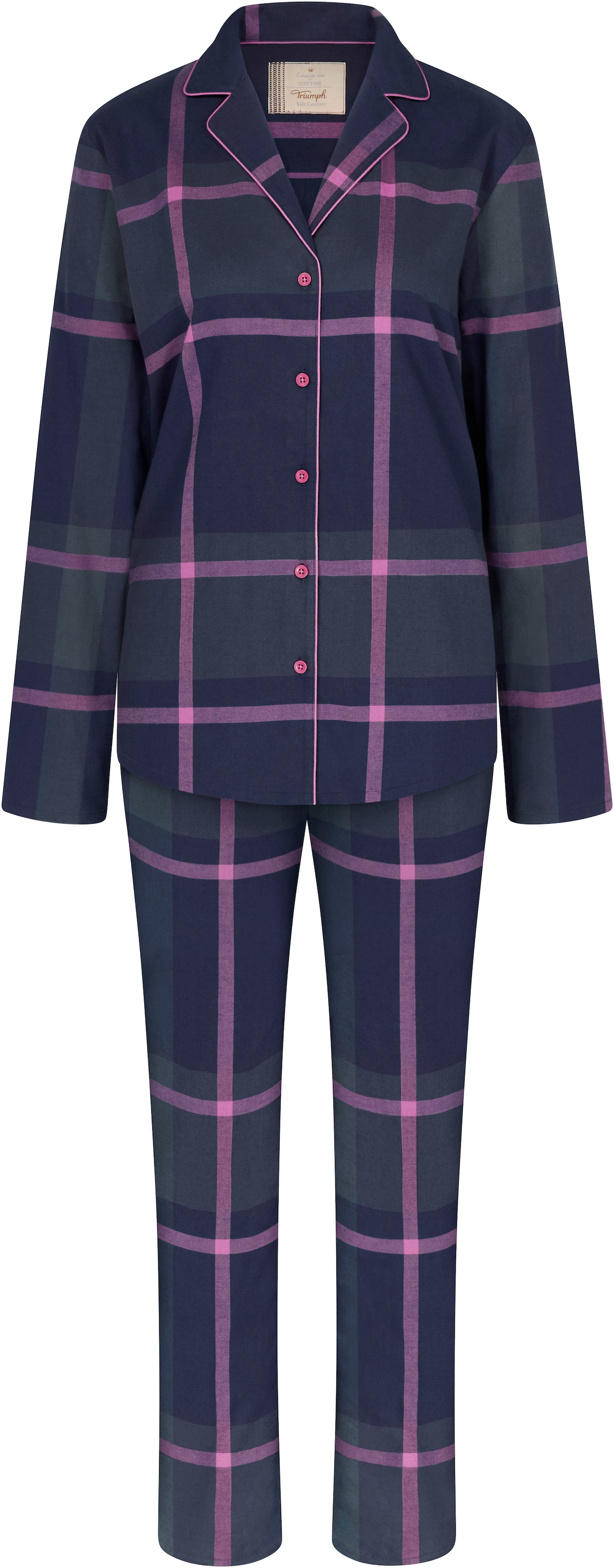 Triumph Schlafanzug »Boyfriend PW X Checks«, (Set, 2 tlg.), Pyjama mit seitlichen Taschen