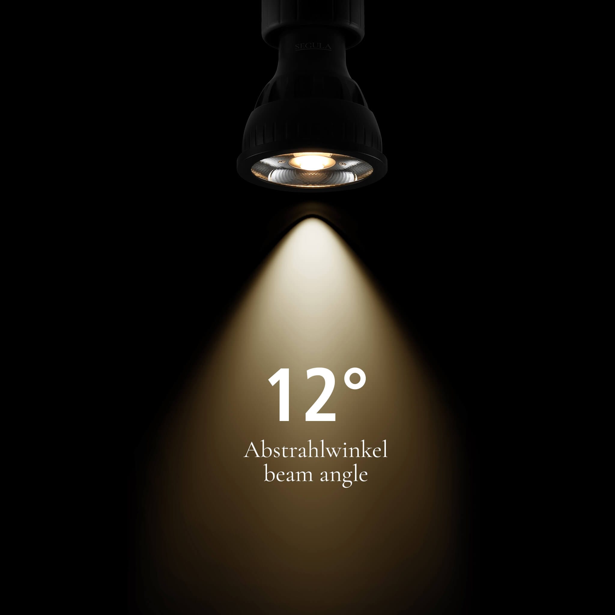 SEGULA LED-Leuchtmittel »GU10 Reflektor 12°« GU10 1 Stk. Warmweiß LED Reflektor 12° dimmbar GU10, 8W, 2700K, schwarz