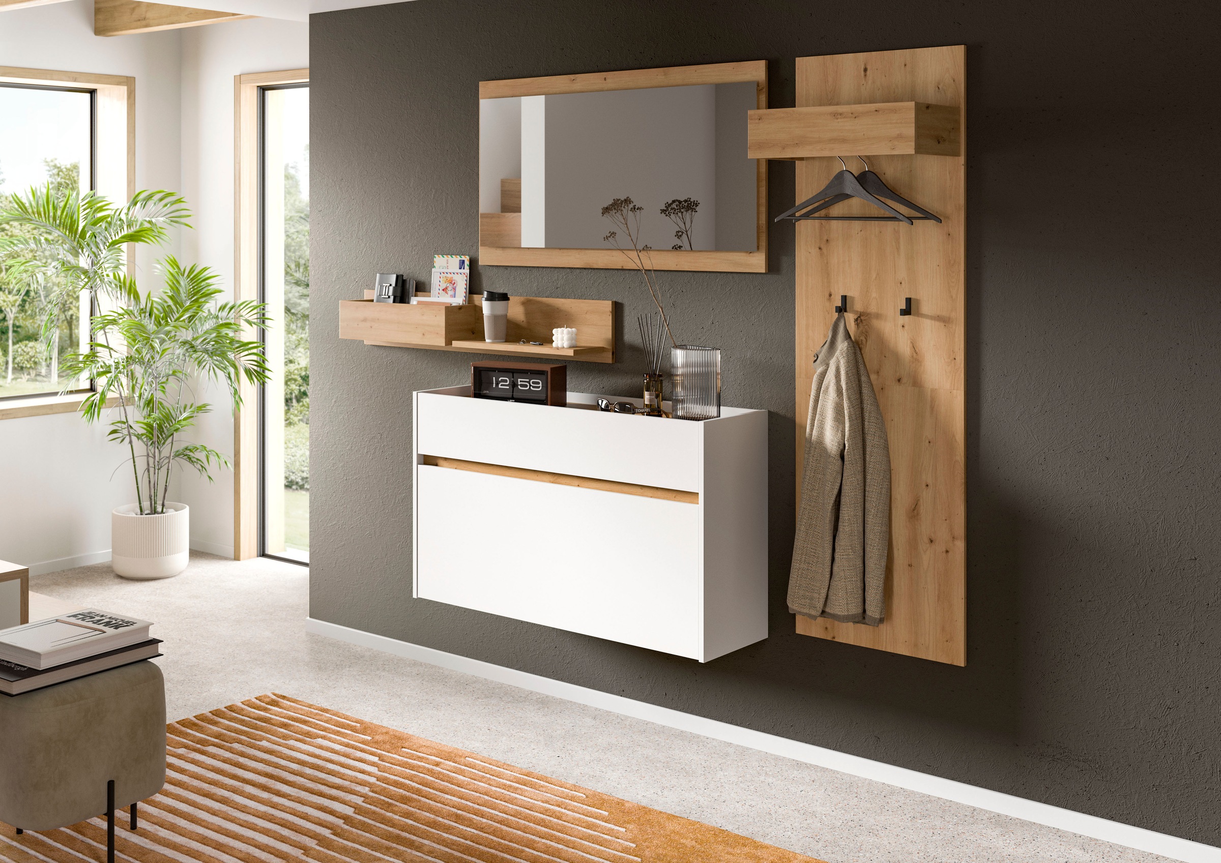 INOSIGN Garderoben-Set "EVRID, 4-teilig, Breite 205 cm, individuell hängbar günstig online kaufen