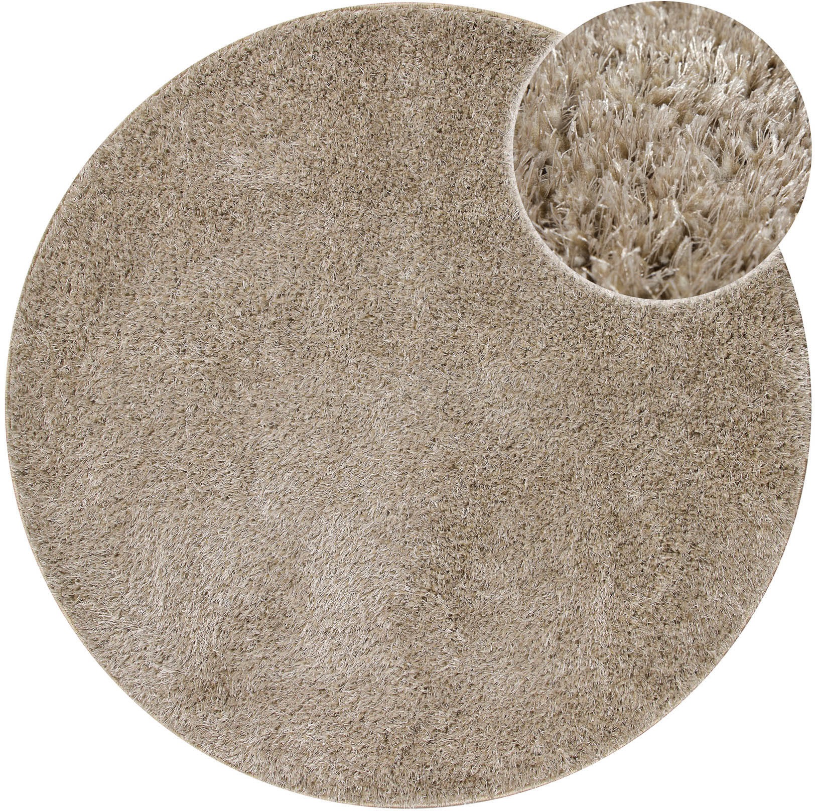 OTTO home Hochflor-Teppich "Nickolas" rund 30 mm Höhe Langflor, Shaggy, wei günstig online kaufen