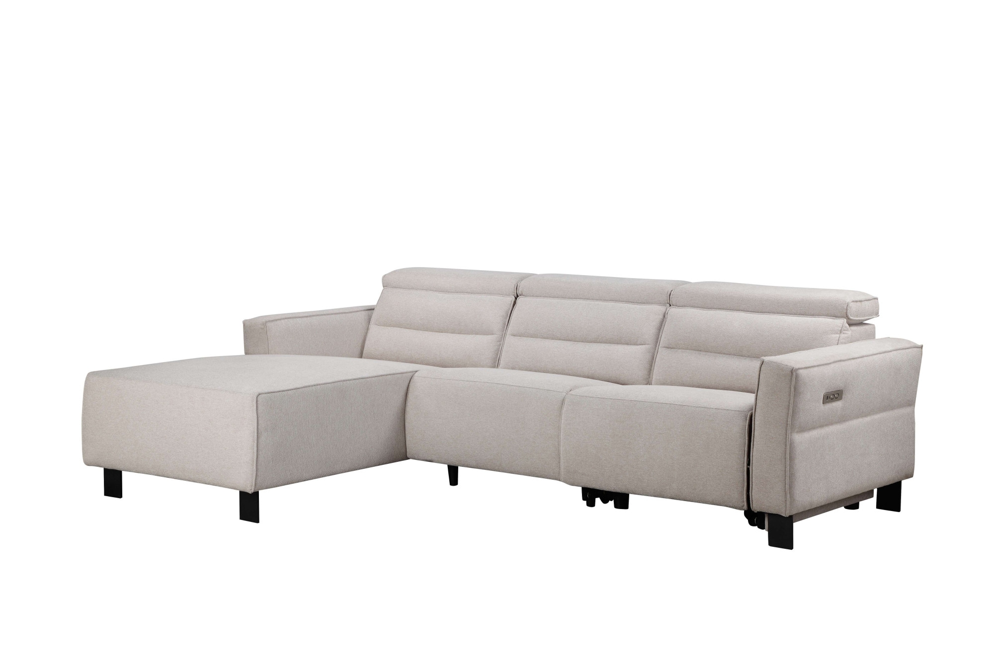 Places of Style Ecksofa »Carpari, L-Form, 263 cm, manuelle o. elektrische Relaxfunktion,«, USB A/C und Kopfteilverstellung