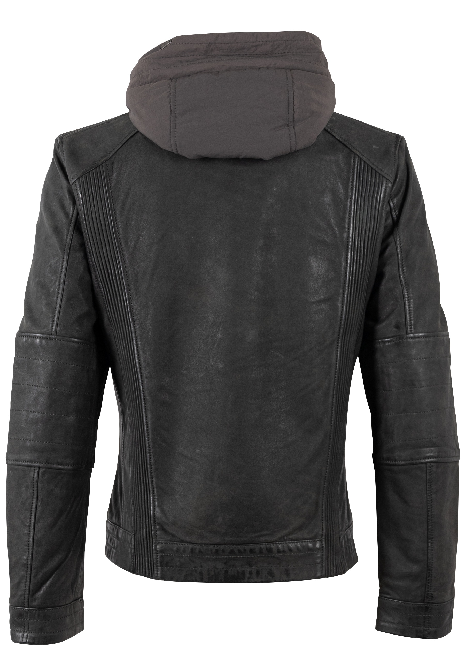 Mauritius Lederjacke »MMBjanco« mit Kapuze mit abnehmbarer Kapuze, Regular Fit