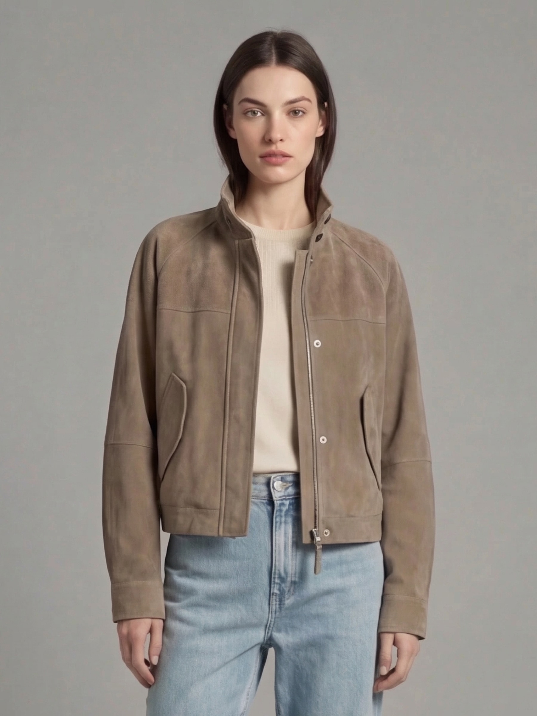 RICANO Lederjacke »Lederjacke Adriana« ohne Kapuze Handgefertigt aus echtem Leder