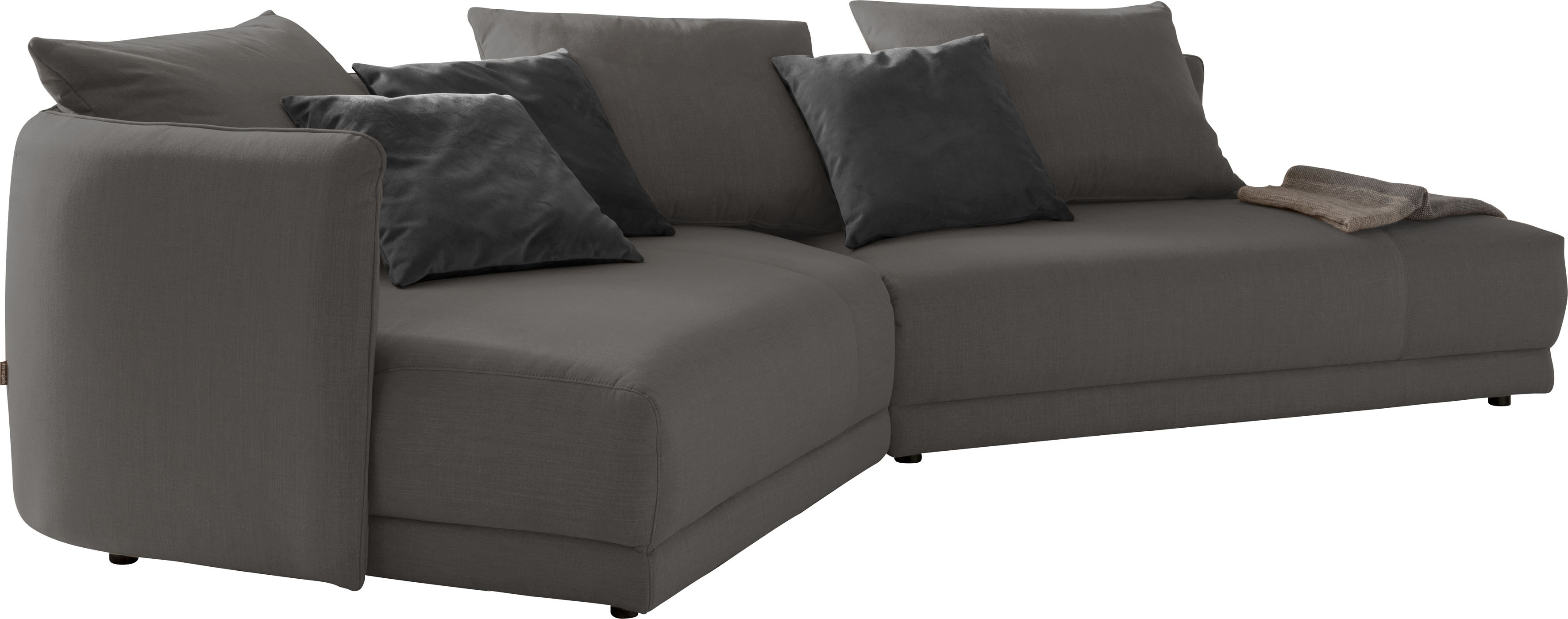 designwerk Ecksofa "New York L-Form, anmutendes Designsofa" mit moderner R&ung im Rücken