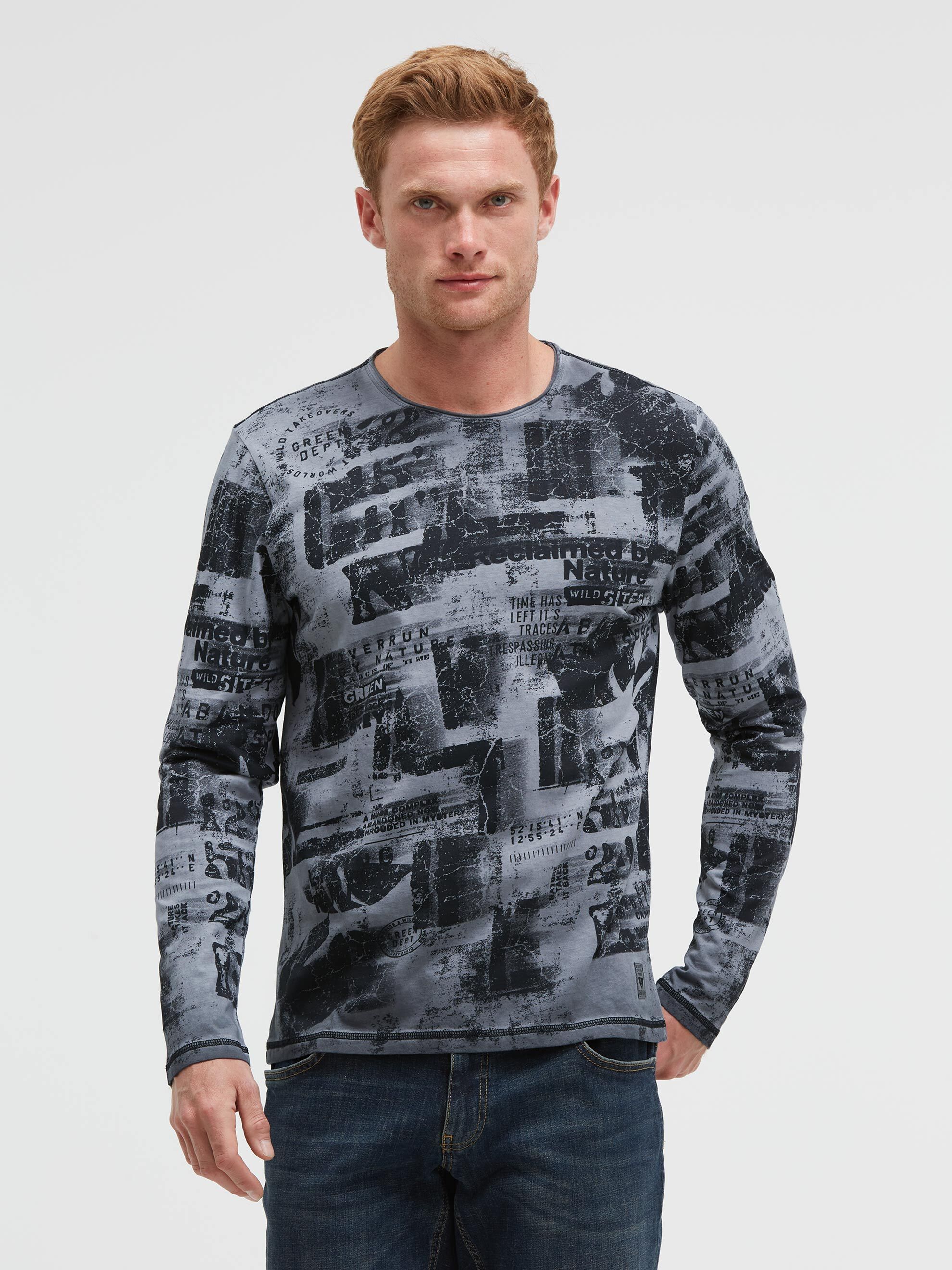 CAMP DAVID Rundhalsshirt mit All Over-Print