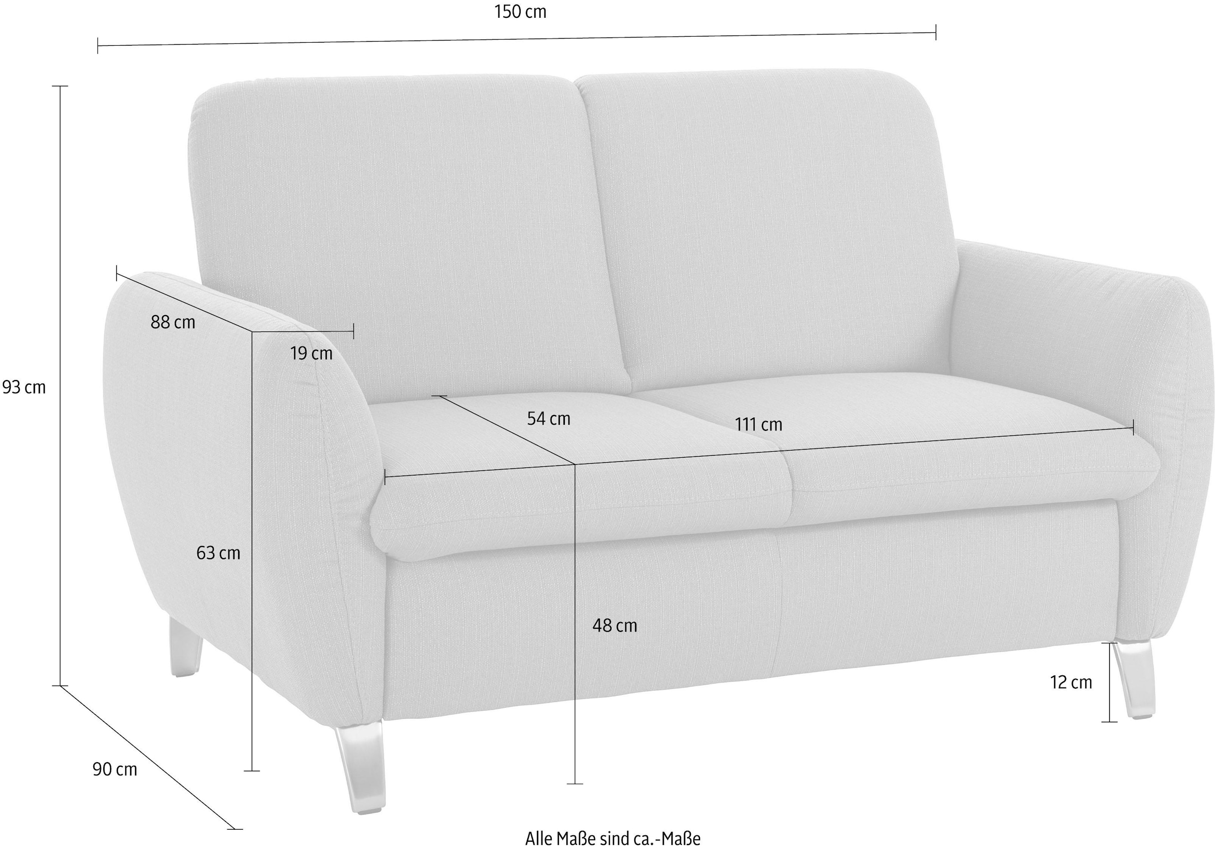 sit&more 2-Sitzer »Daytona«, inklusive Federkern und einer Kopfstütze