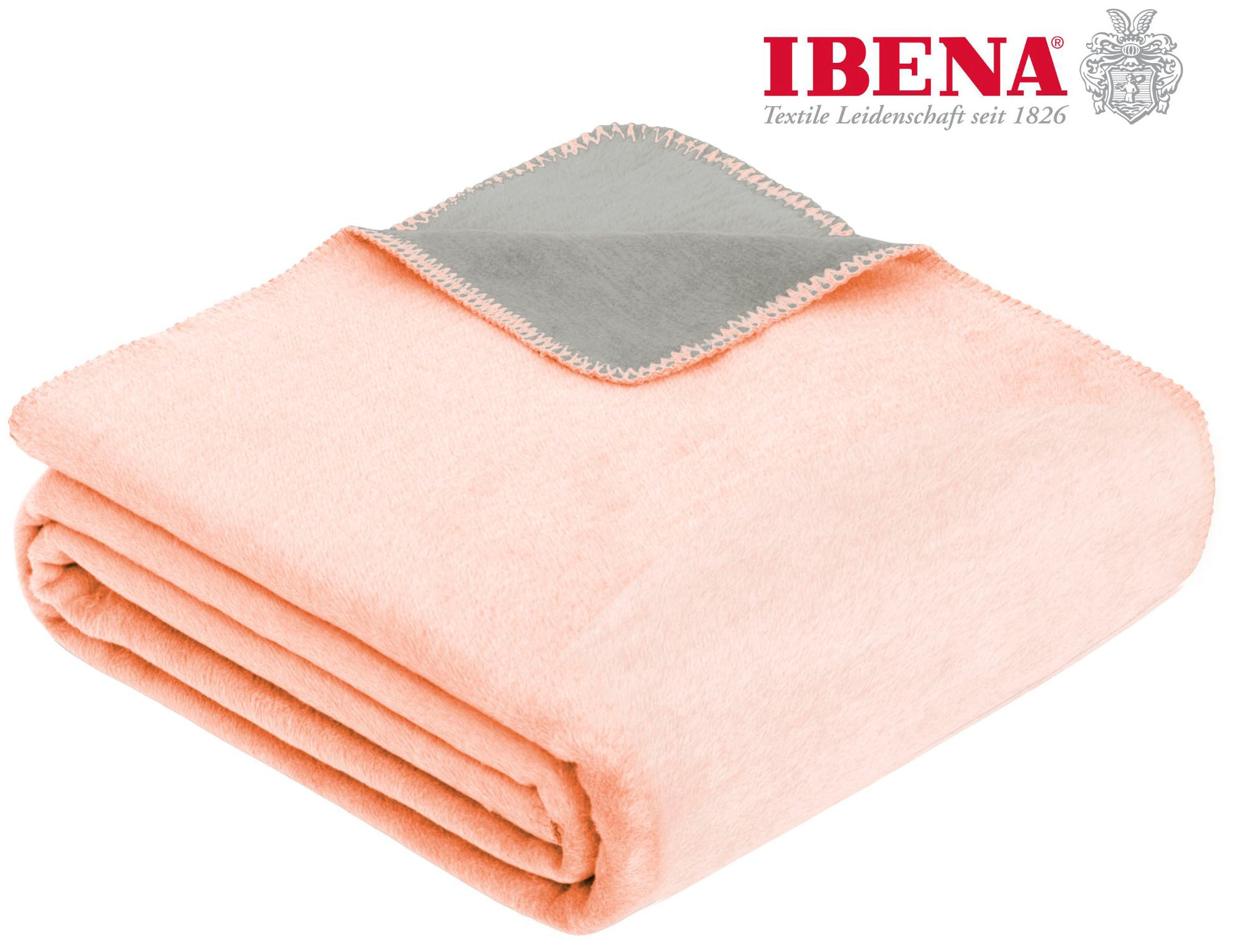 IBENA Wohndecke "Jacquard Decke Dublin", in trendigen Pastellfarben