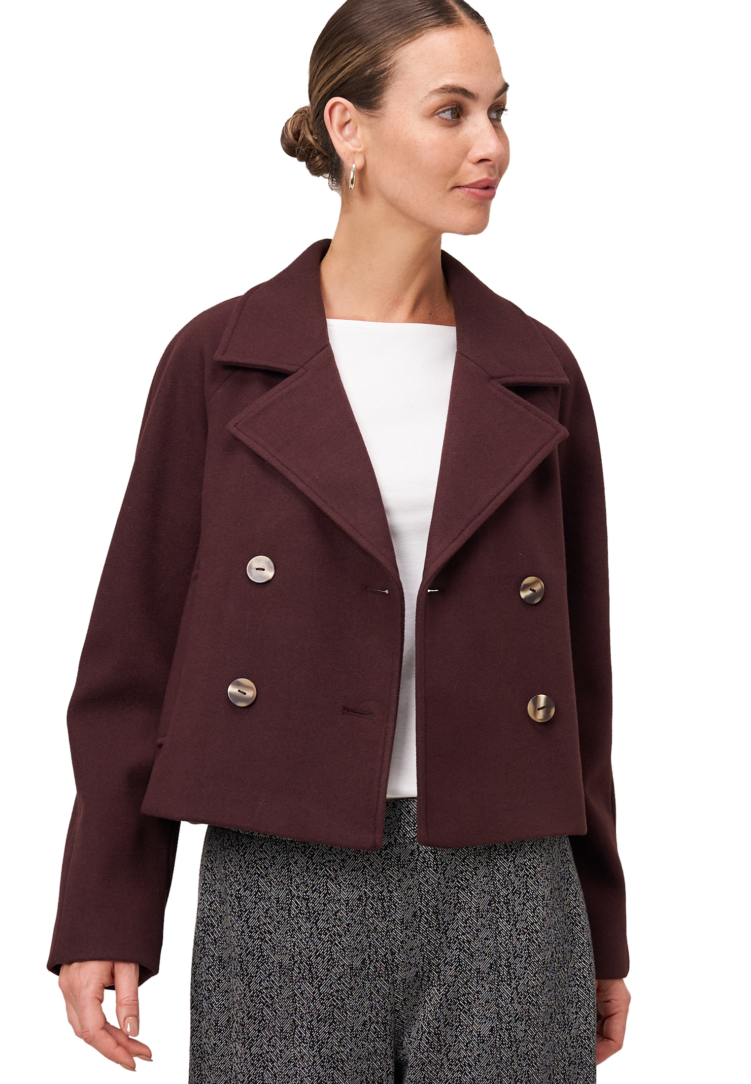 Zero Fieldjacket "zero Damen Jacke in Wolloptik" günstig online kaufen