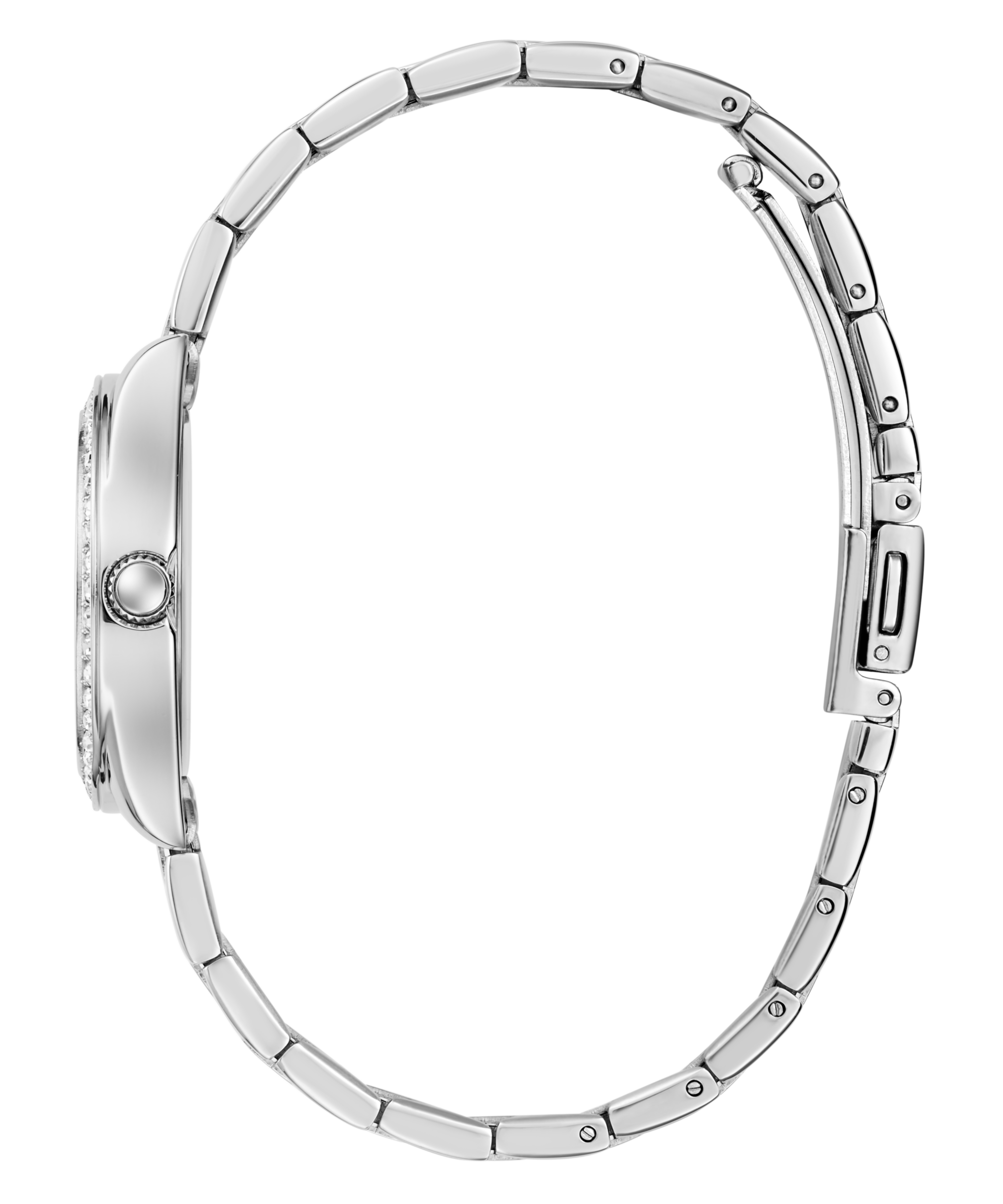 Guess Quarzuhr »MINI LUNA« Armbanduhr, Damenuhr, Edelstahlarmband, analog