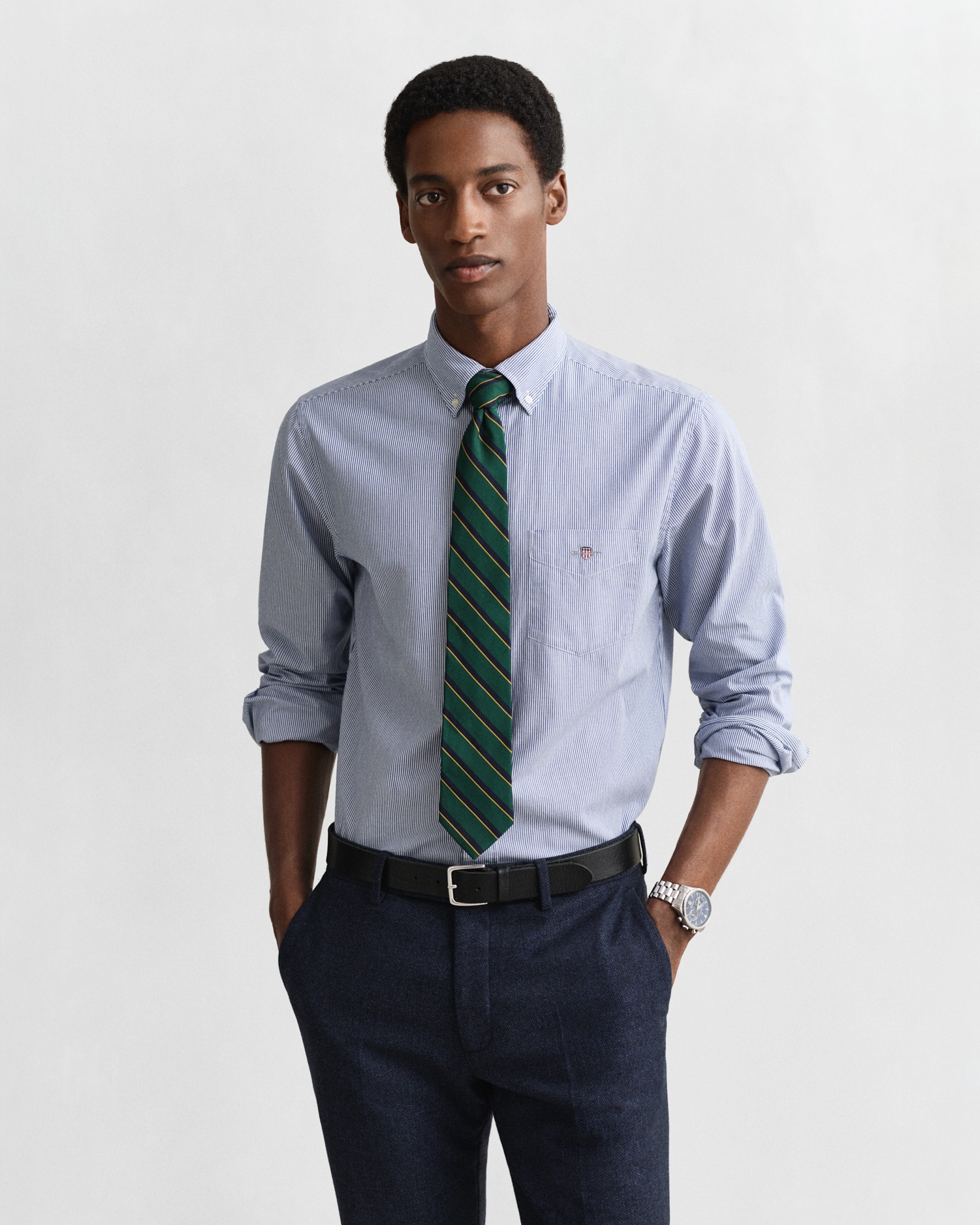 Gant Langarmhemd »REG POPLIN BANKER SHIRT« Banker Stripe Popeline, leichte Baumwolle