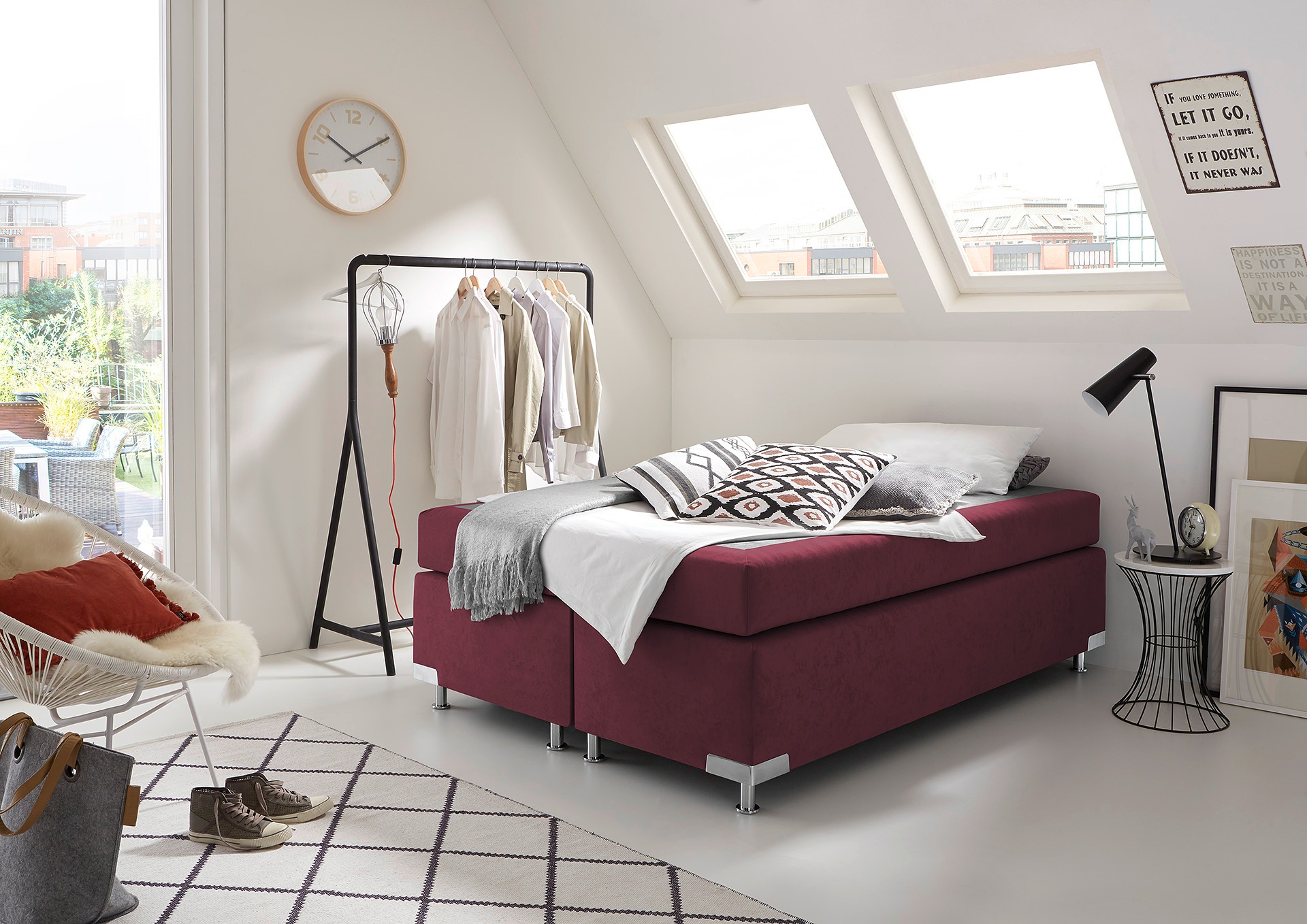 Westfalia Schlafkomfort Boxspringbett "Holland" ohne Kopfteil, frei im Raum günstig online kaufen