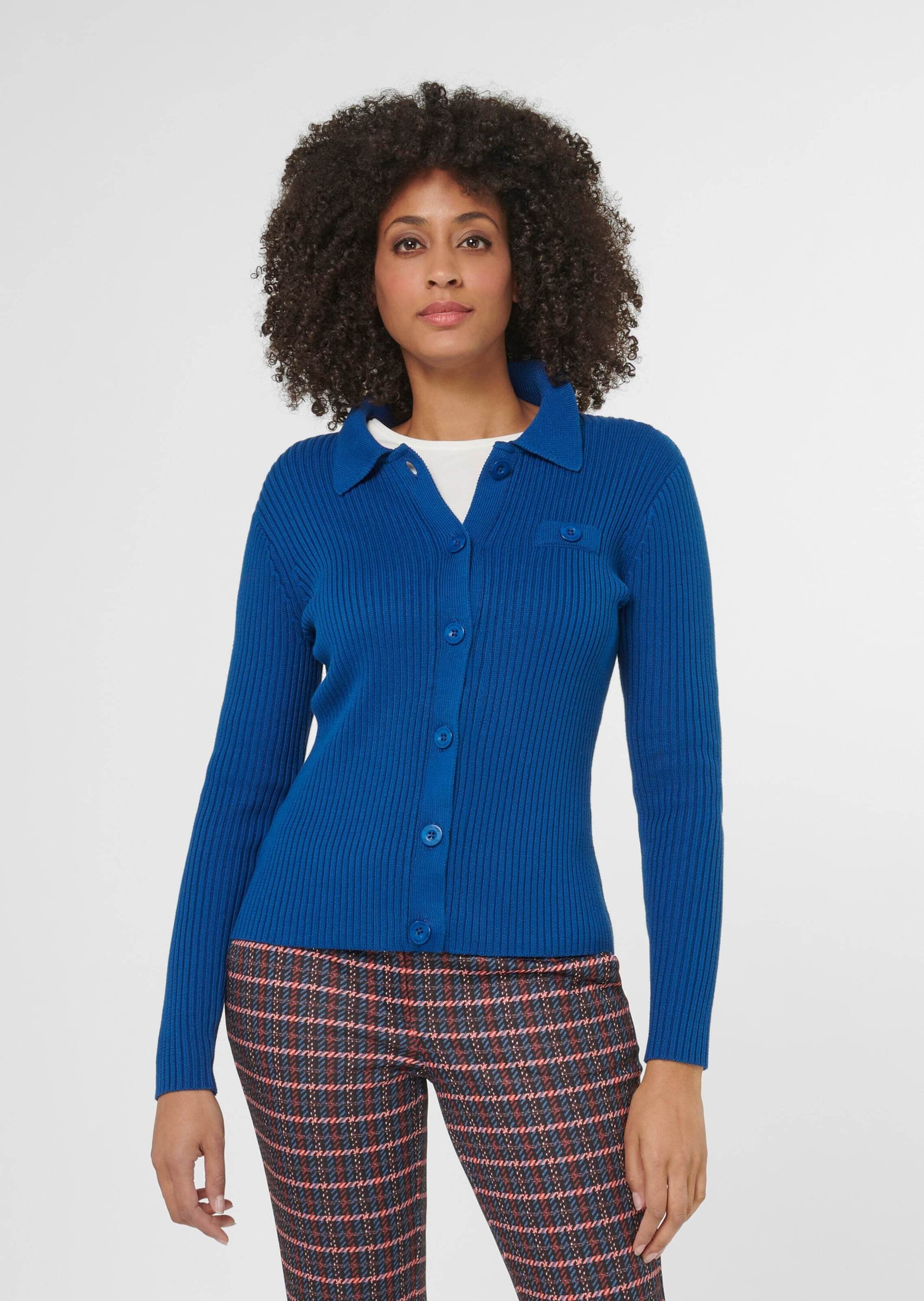 MADELEINE Strickjacke »Strickjacke Rippstrick-Jacke mit langen Ärmeln«