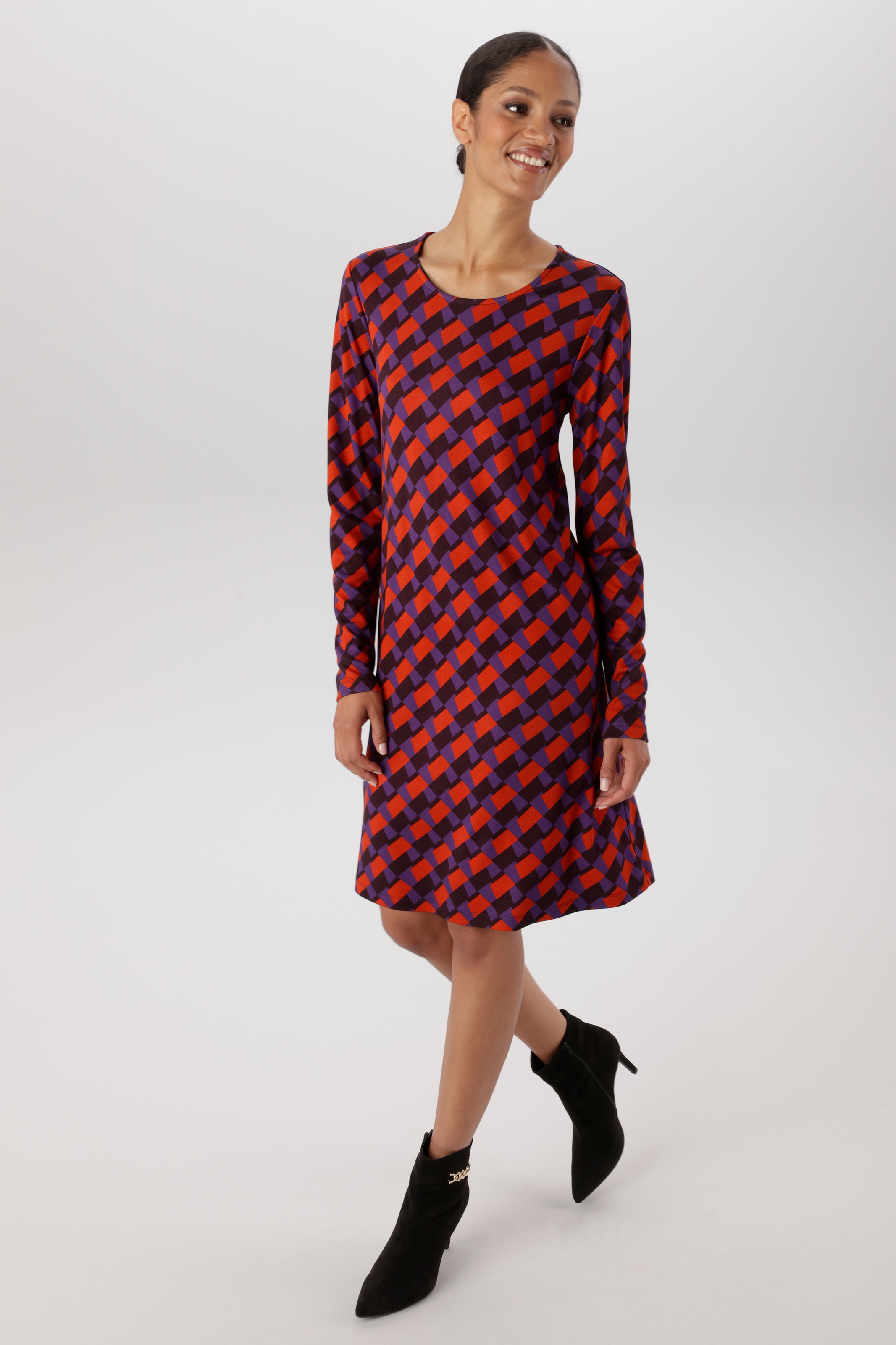 Aniston SELECTED Jerseykleid in leichter A-Linien-Form - NEUE KOLLEKTION