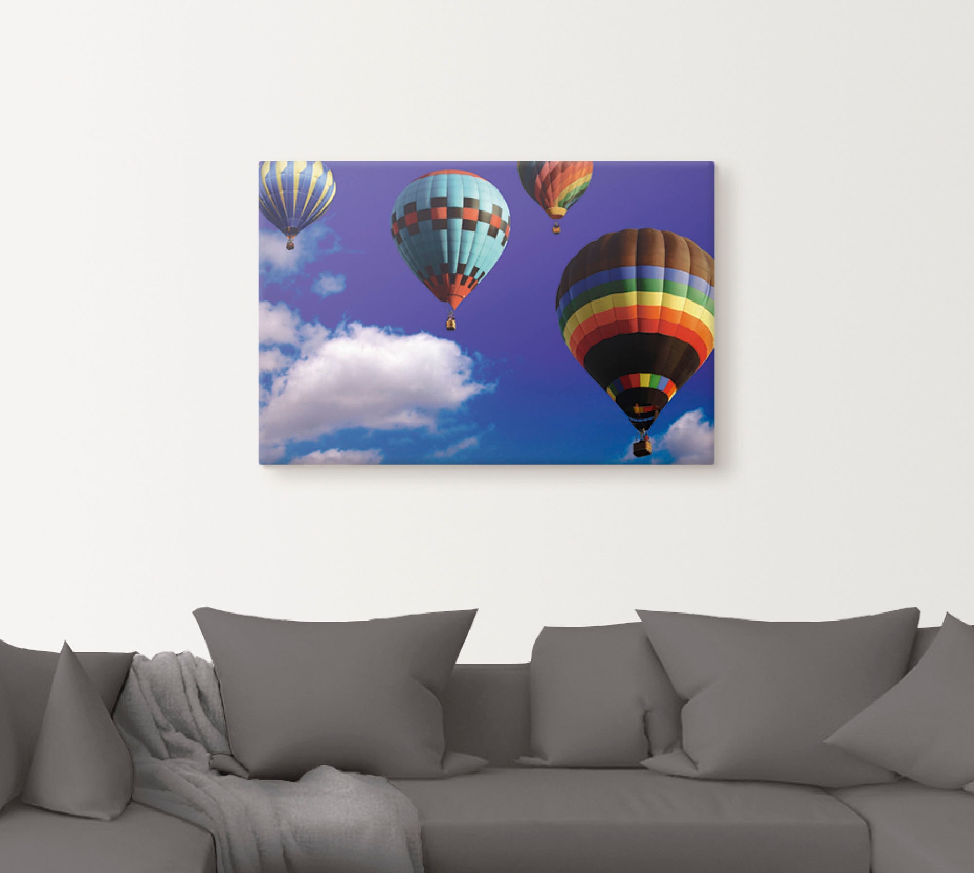 Artland Leinwandbild »Heißluftballons am Himmel«, Ballonfahren, (1 St.), auf Keilrahmen gespannt