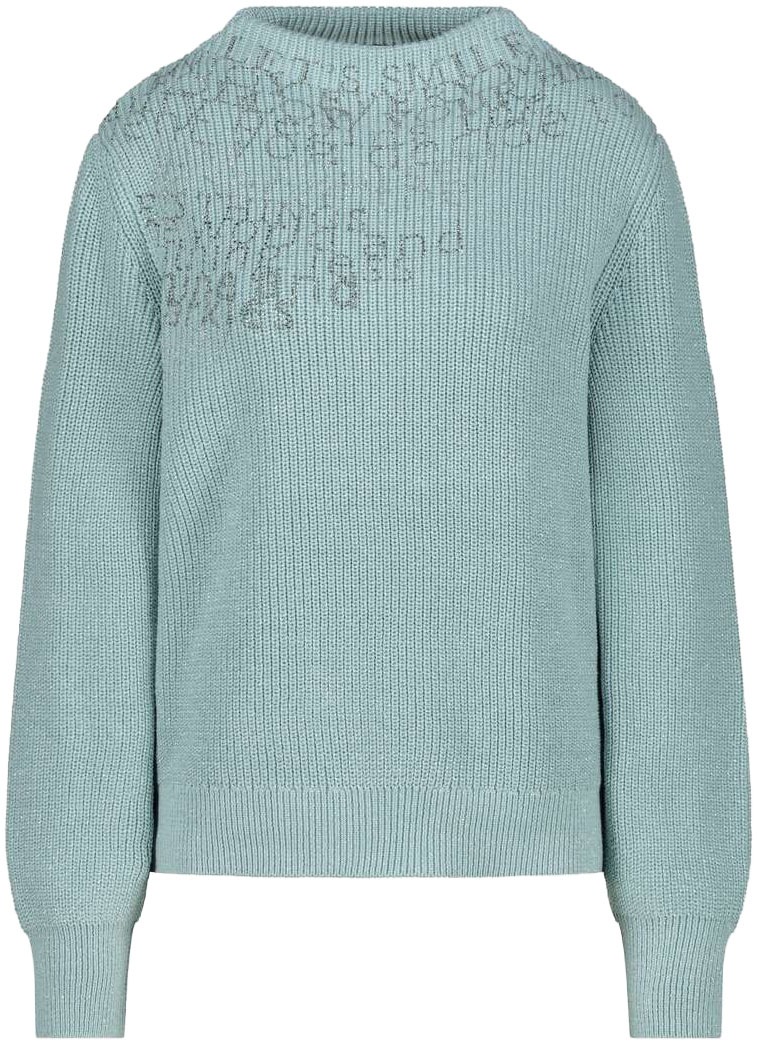 Monari Strickpullover, mit Schmuckschrift