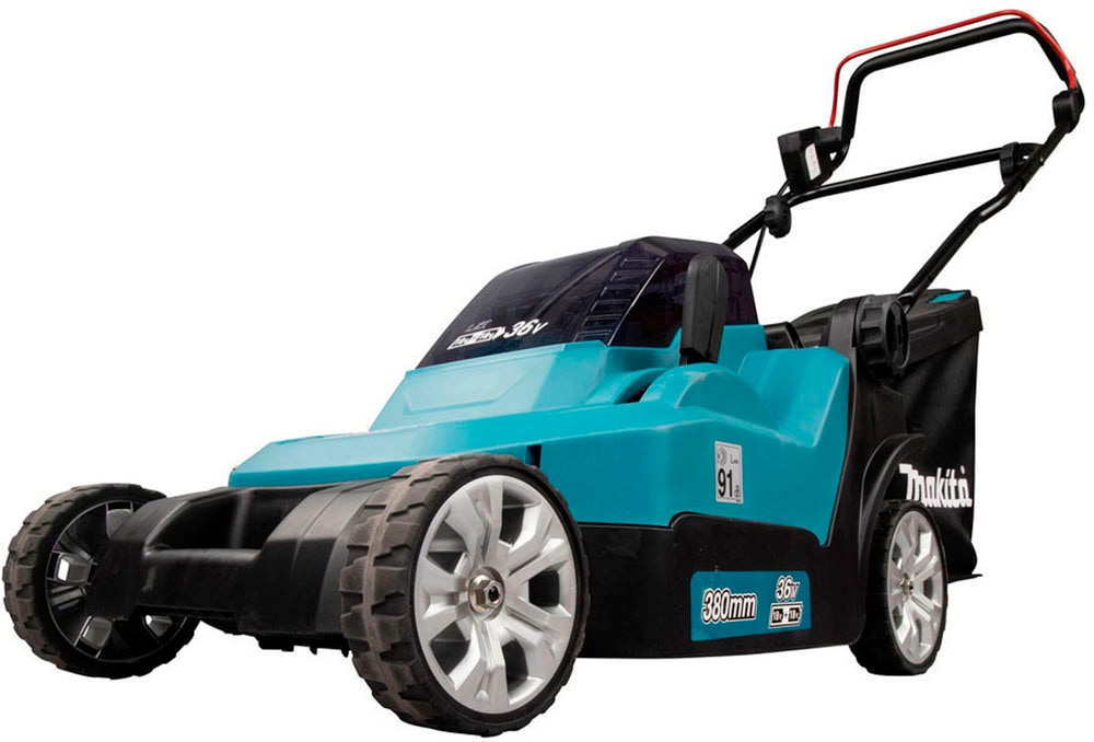 Makita Akkurasenmäher »DLM382PM2«, mit 2 Akkus 18V/4Ah LXT und Doppel-Schnellladegerät