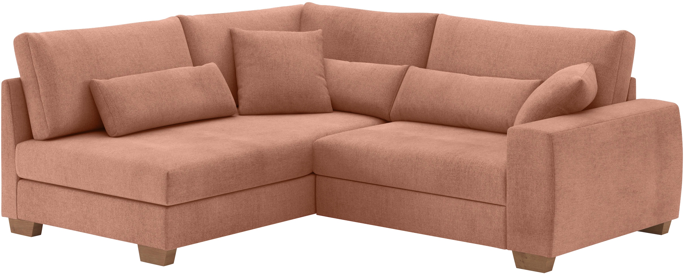 Mr. Couch Ecksofa »Helena L-Form, bis 140 kg belastbar«, mit Taschenfederkern, wahlweise mit Bettfunktion