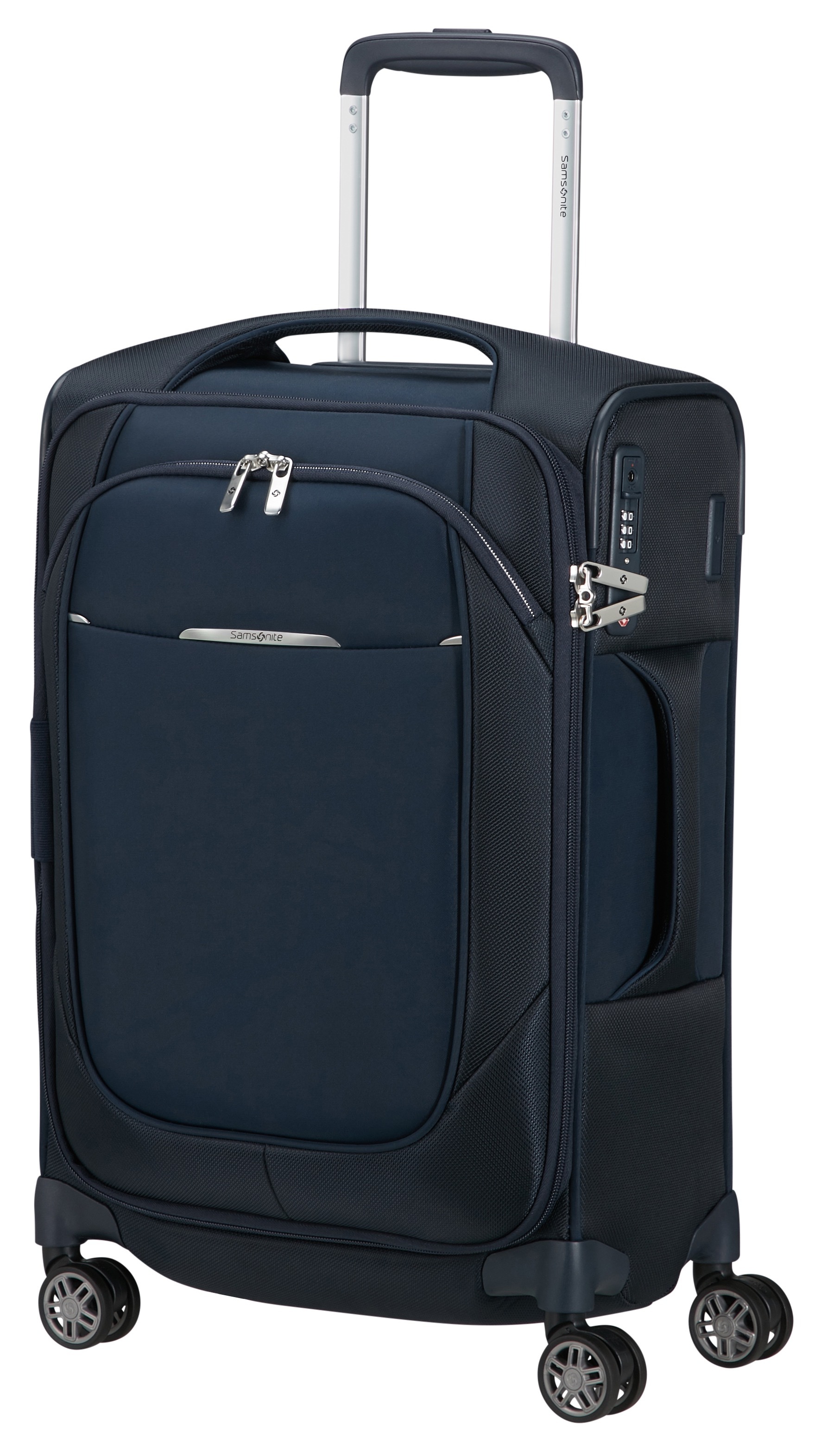 Samsonite Weichgepäck-Trolley »RE-LITE, verschiedene Größen und Farben«, (Set, 2 St., mit 2 Packwürfeln), 4 Rollen, Reisekoffer TSA-Schloss Stickerbogen Volumenerweiterung Laptopfach