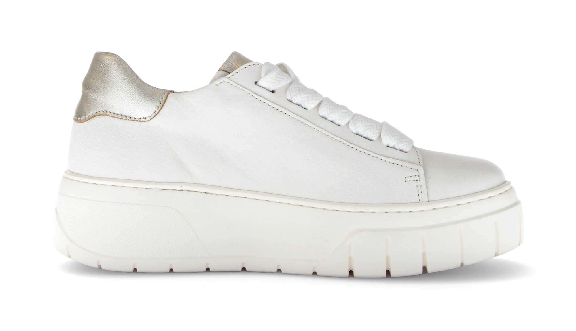 Gabor Plateausneaker  , Freizeitschuh, Halbschuh, Schnürer mit Kontrastbesatz an der Ferse