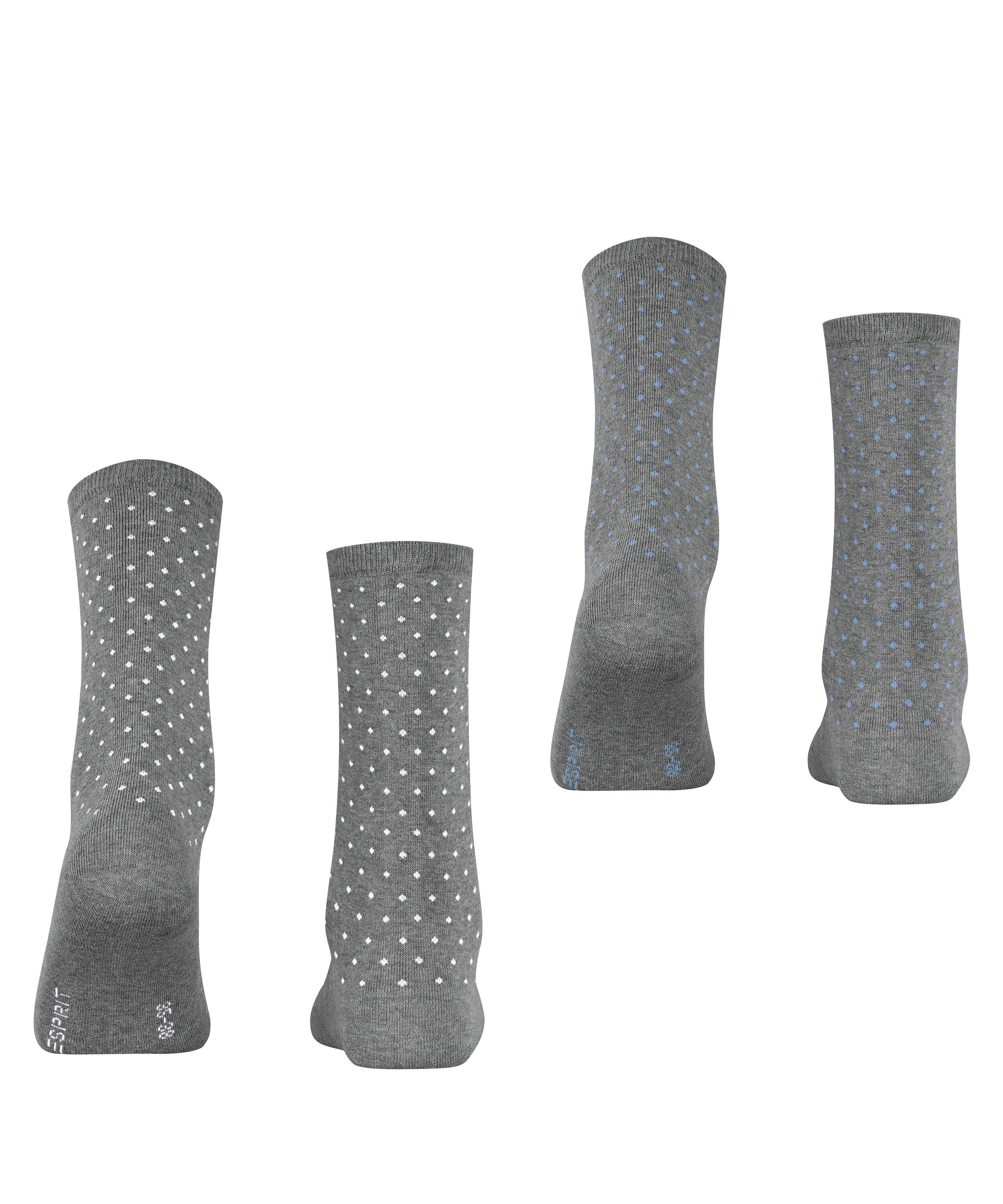 Esprit Socken »Fine Dot« 2 Paar,  mit Punkten, schmales Bündchen, Baumwoll-Mix