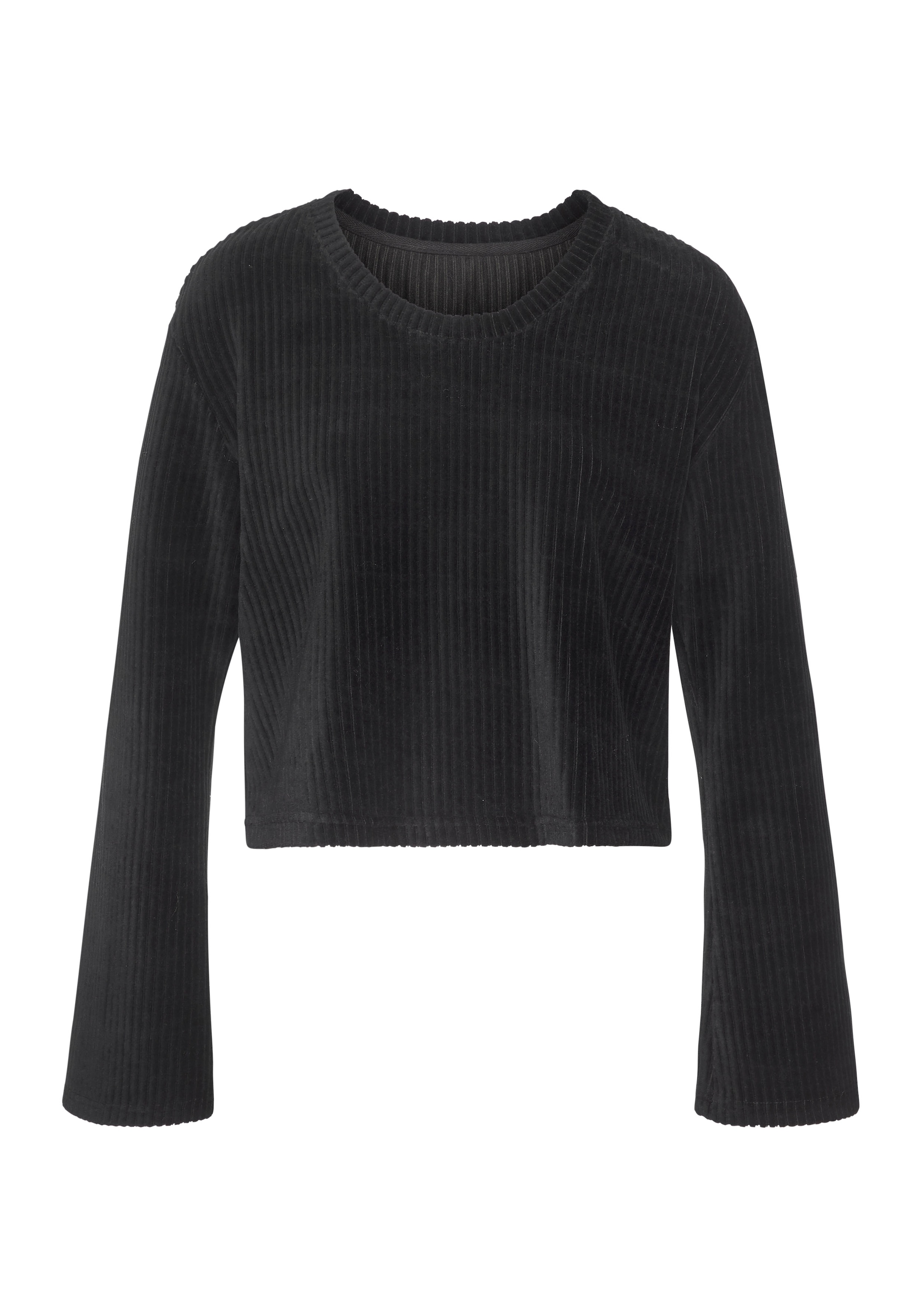 Buffalo Langarmshirt mit weicher Cord-Struktur