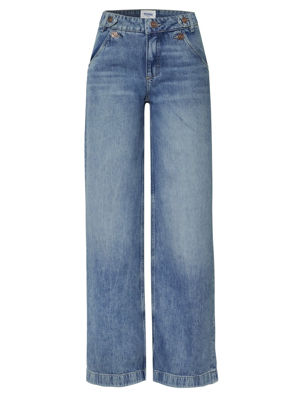 TONI Bootcut-Jeans »Ella Wide« mit Schnallen und Knöpfen am Bund