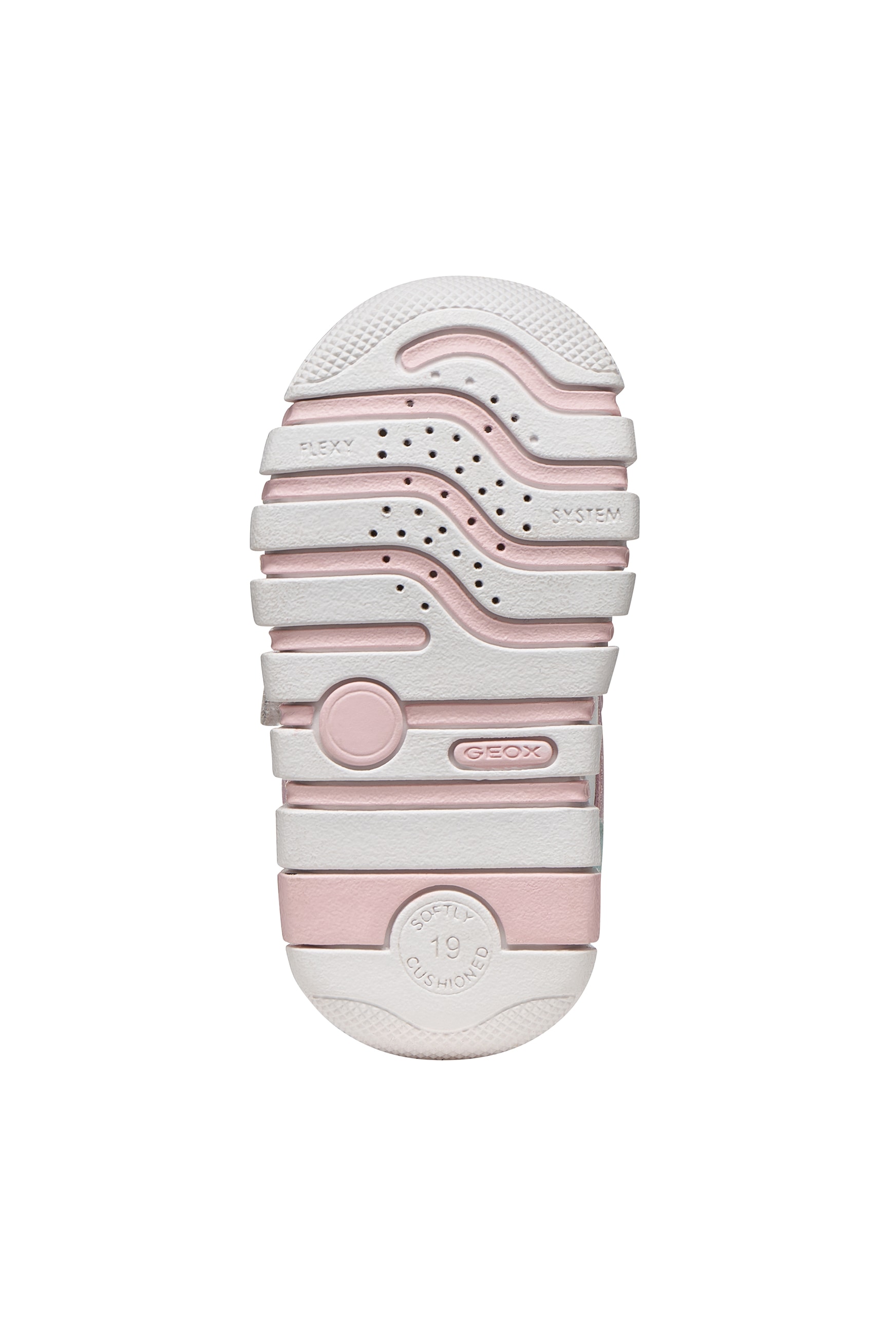 Geox Lauflernschuh »B IUPIDOO GIRL«  Babyschuh mit pastellfarbenen Besätzen, Größenschablone zum Download