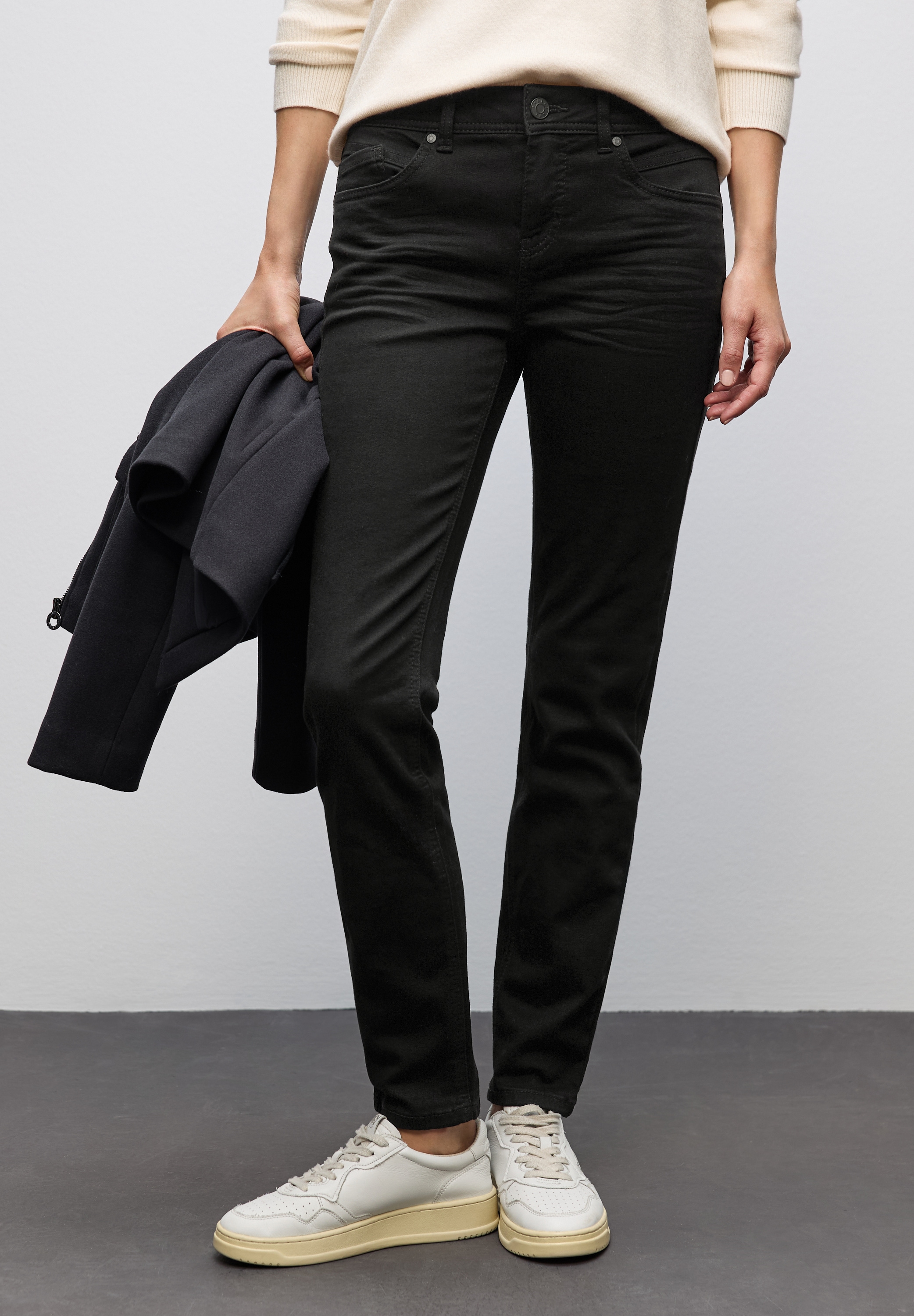 STREET ONE 5-Pocket-Jeans "Style Jane", im Slim Fit, Mid Waist günstig online kaufen