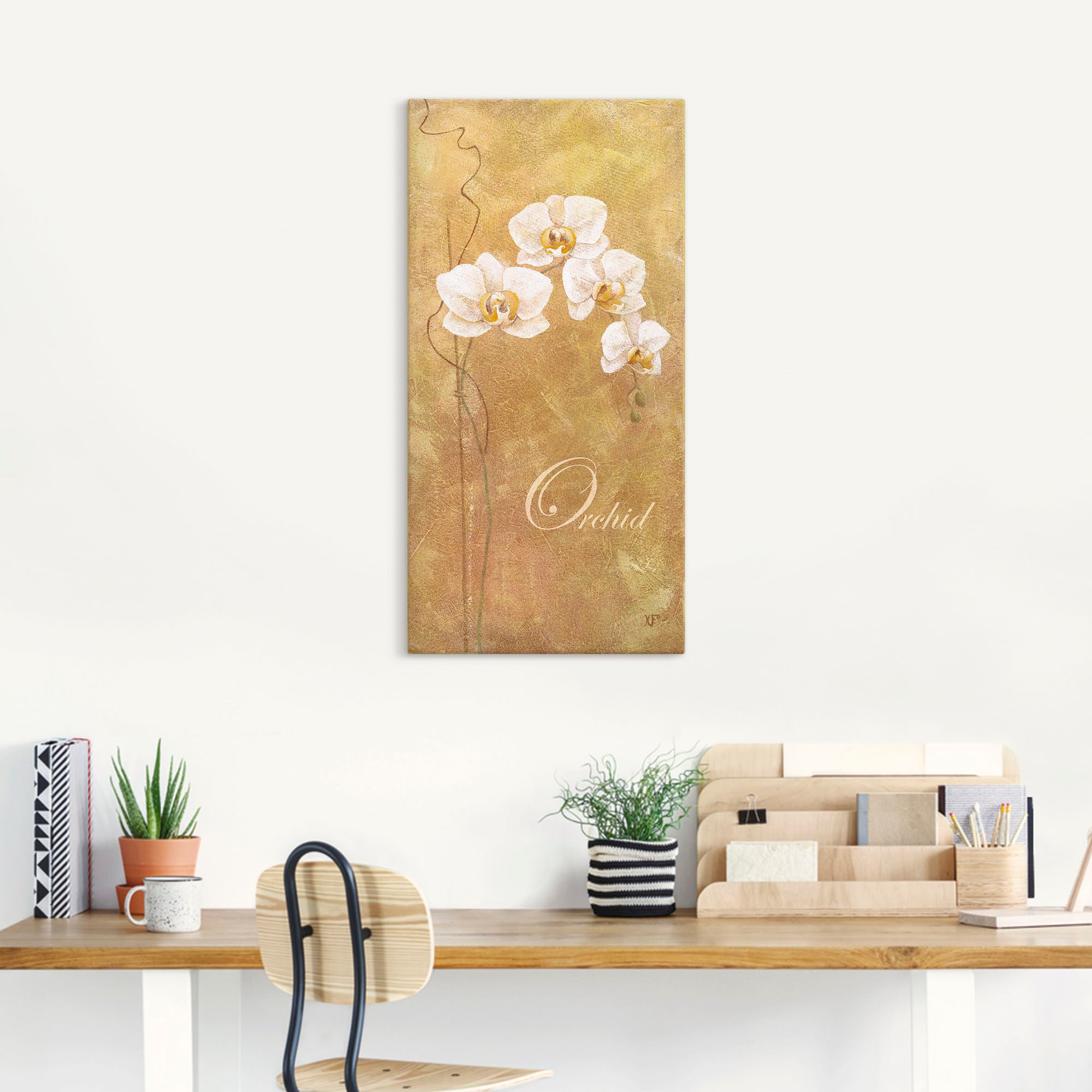Artland Leinwandbild »Filigrane Orchidee«, Blumen, (1 St.), auf Keilrahmen gespannt