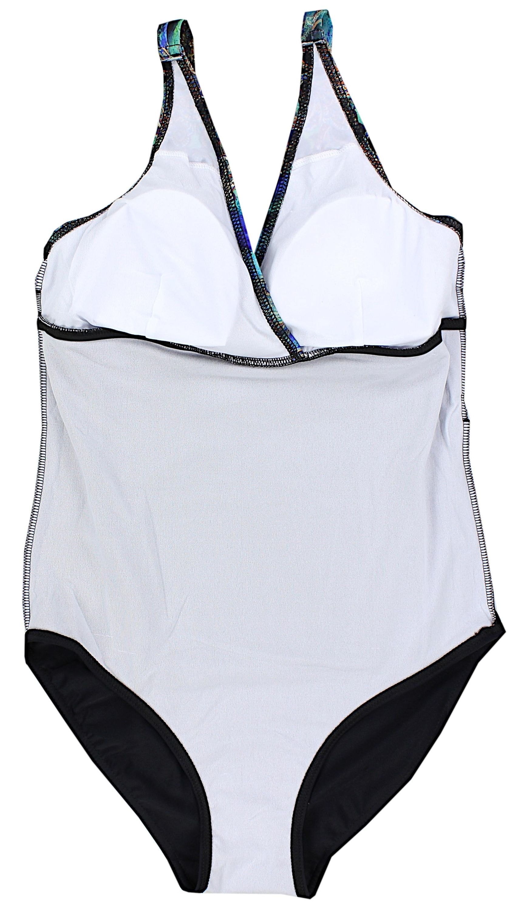 AQUARTI Badeanzug »Badeanzug Damen Badeanzug Bauchweg Sport  Bademode  Neckholder V-Ausschnitt«