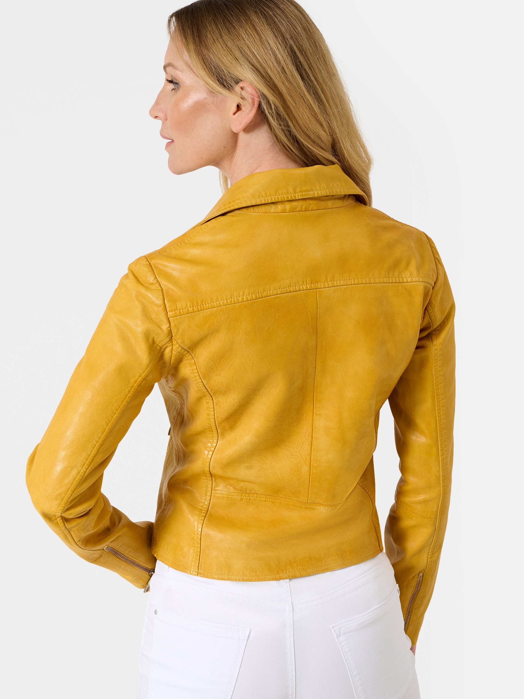 RICANO Bikerjacke »Lederjacke Antonia« ohne Kapuze Handgefertigt aus echtem Leder