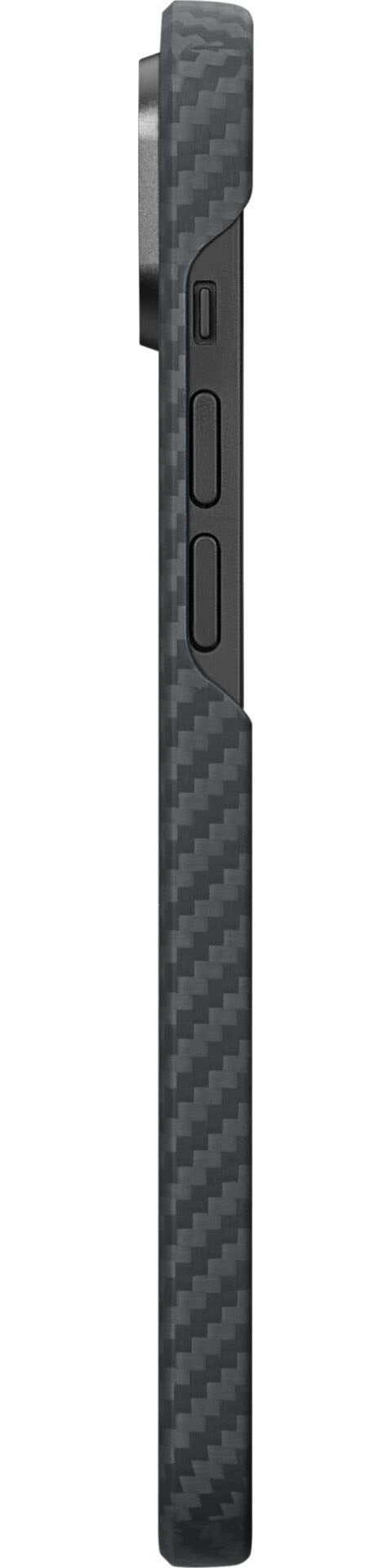Pitaka Handyhülle »MagEz Case 3 for Max iPhone 14 Black/Grey Twill«, hergestellt aus 1500D Aramid-Fasern