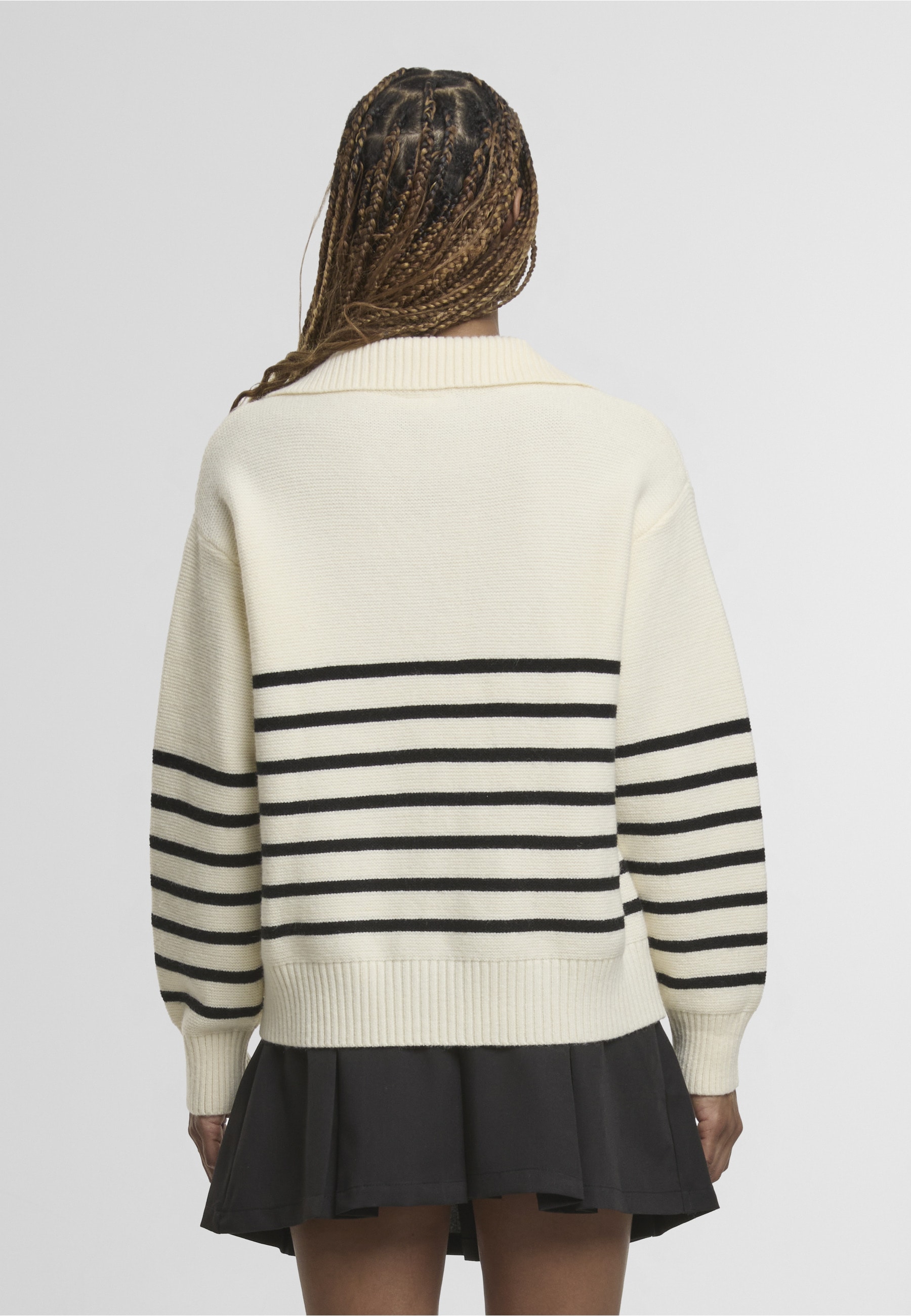 ESTELOU Rundhalspullover »ESTELOU Knit v-neck polo« 1