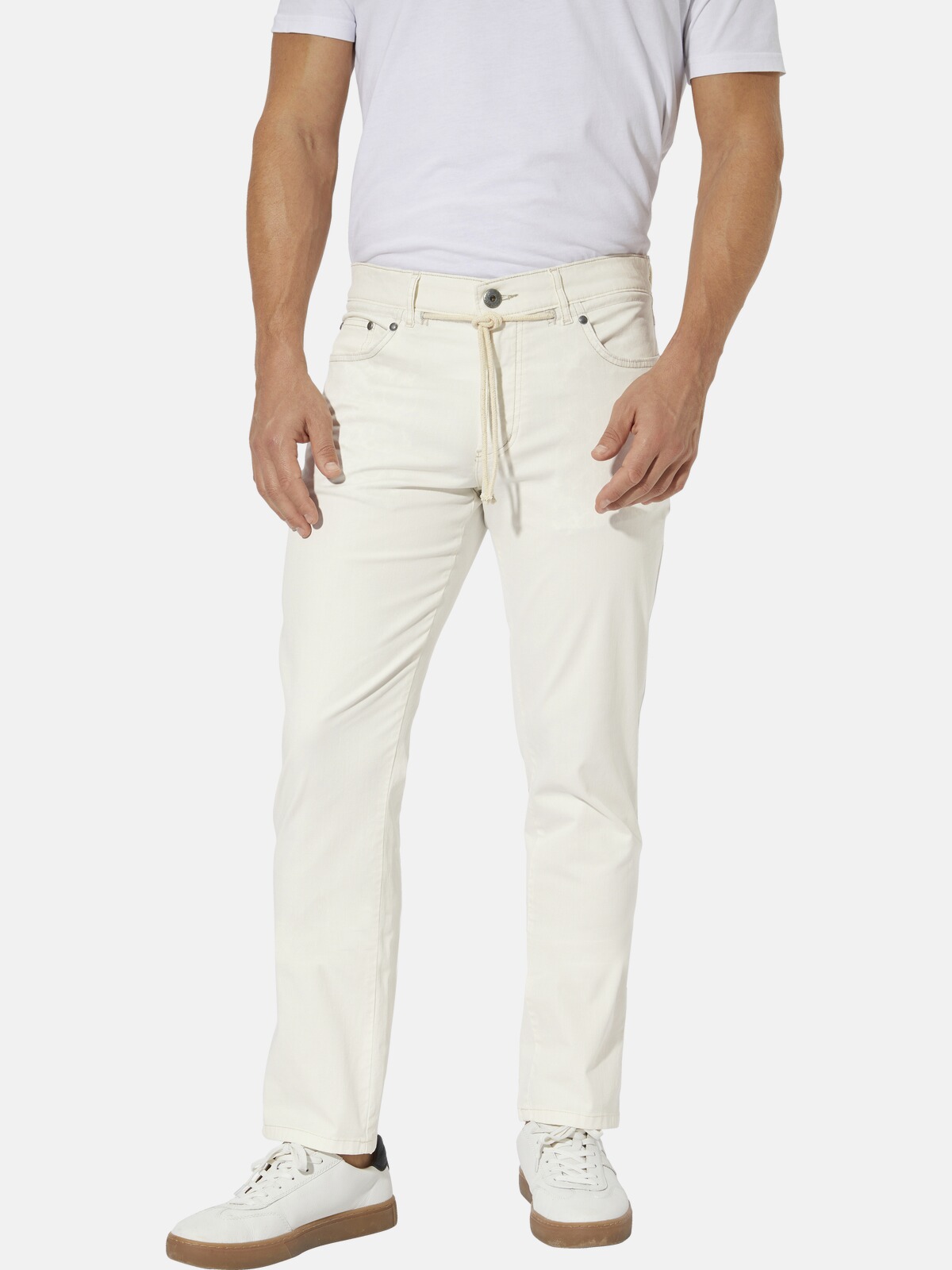 BABISTA Herren 5-Pocket-Hose "Hose MARDOR", weiß, Gr. 50, Obermaterial: 97% Baumwolle CO. 3% Elasthan EL., Hosen