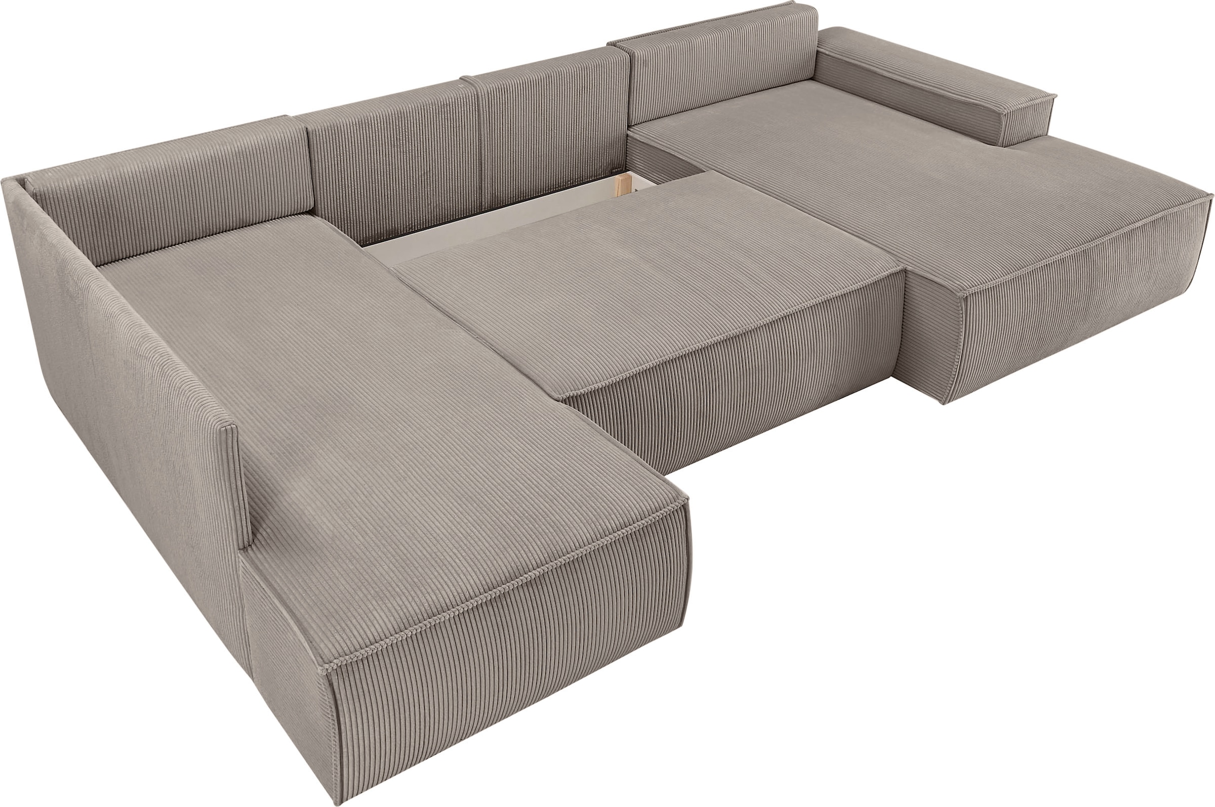 Home affaire Wohnlandschaft »SHERWOOD 329 cm, U-Form, Schlafsofa,«