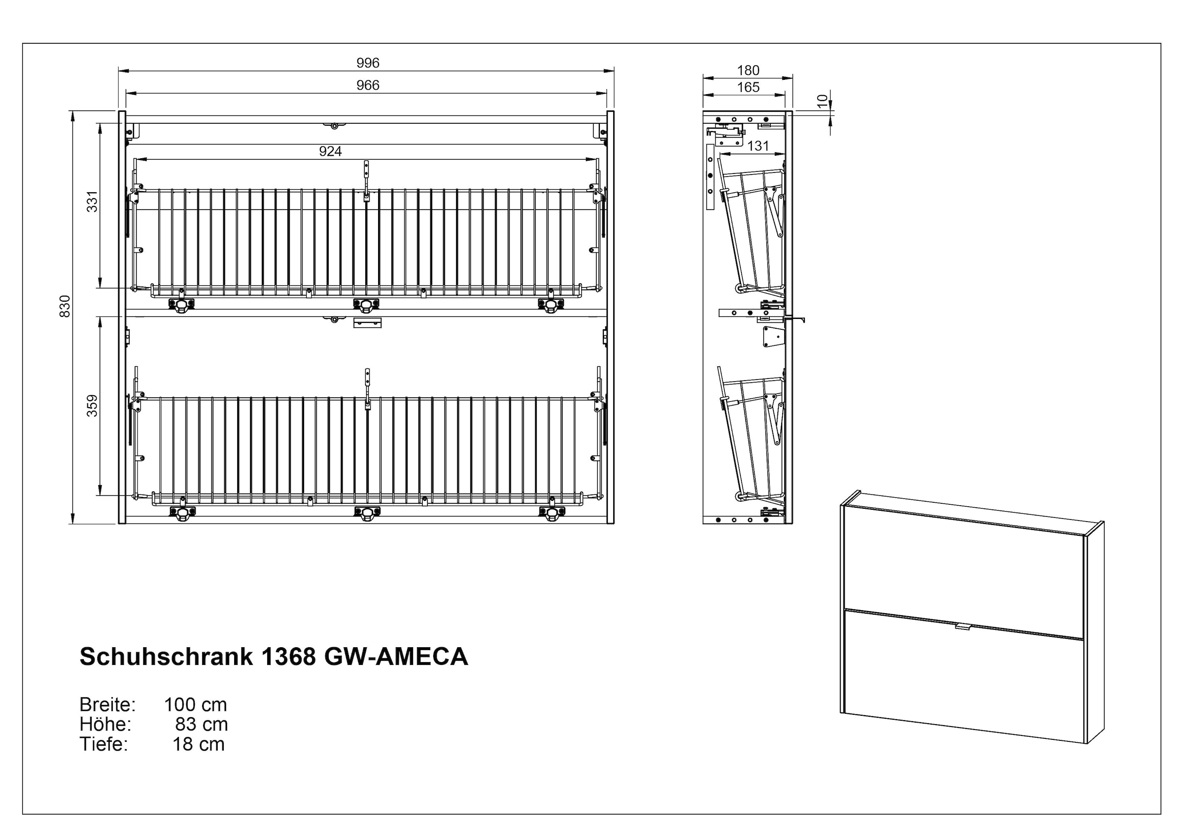 GERMANIA Garderoben-Set »GW-Ameca« 2 Stk. tlg.