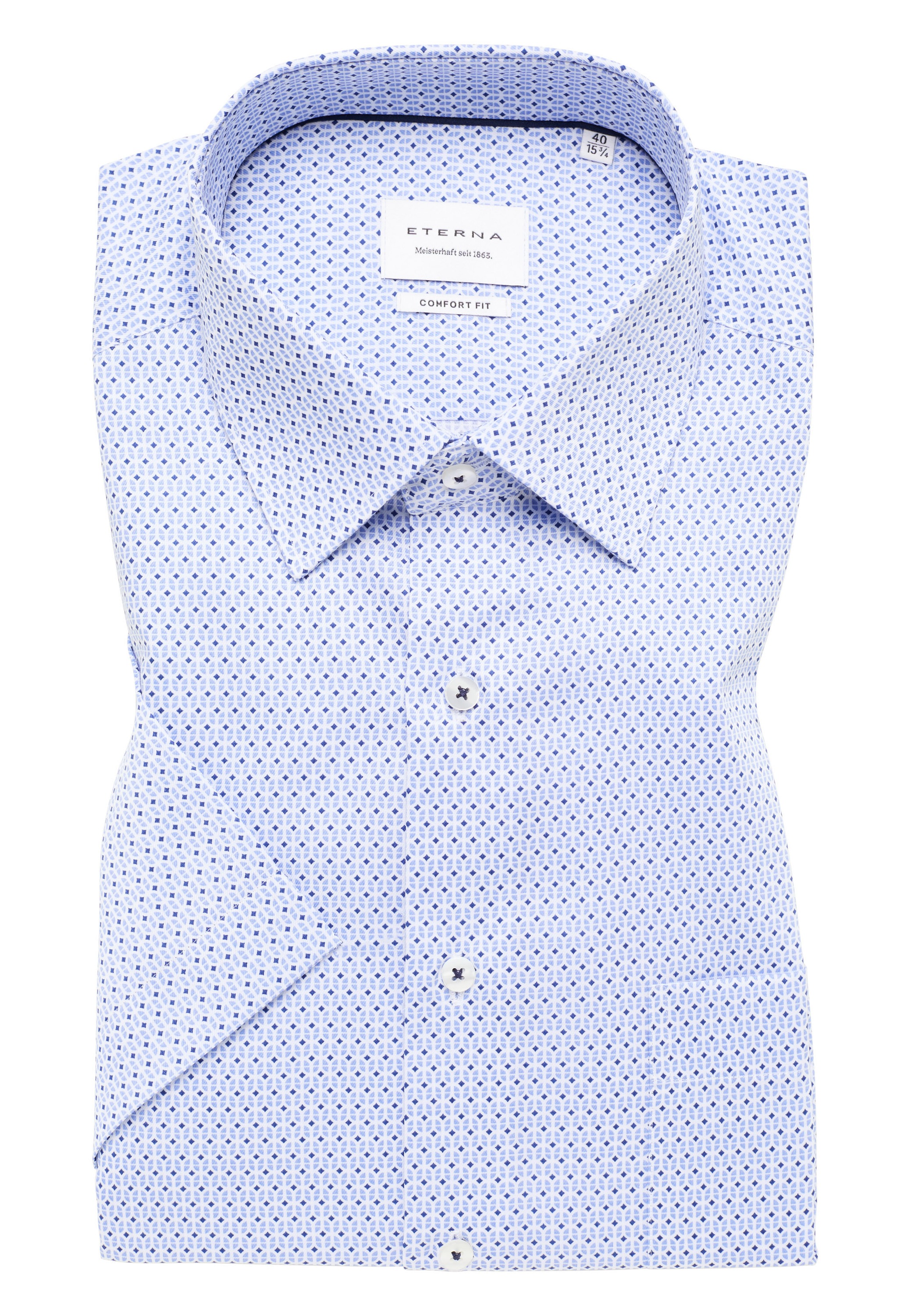 Eterna Kurzarmhemd, NON IRON (bügelfrei)