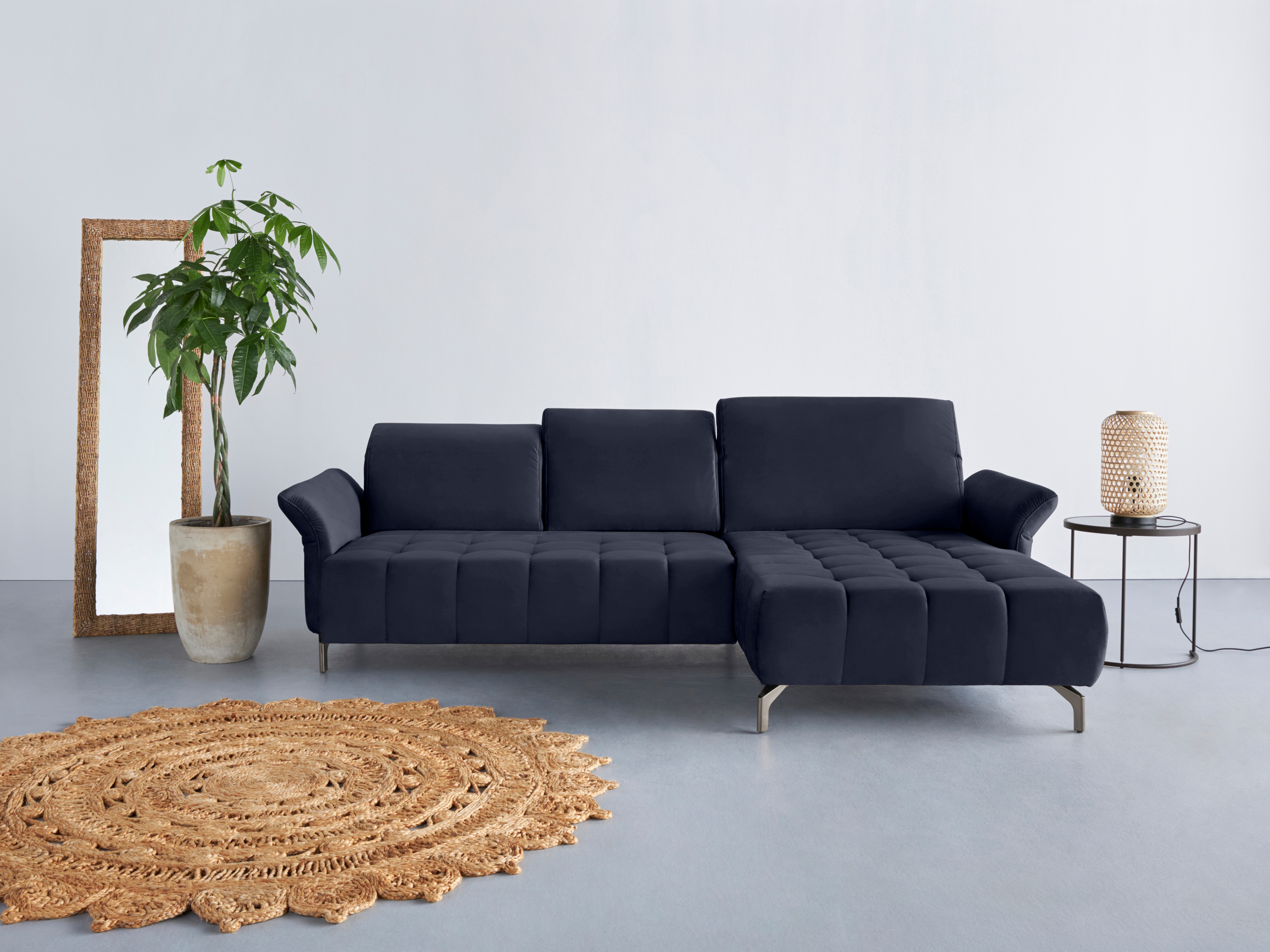 OTTO home Ecksofa "Fresh L-Form" Federkern, wahlweise Kopfteilverstellung und motorischer Vorziehsitz