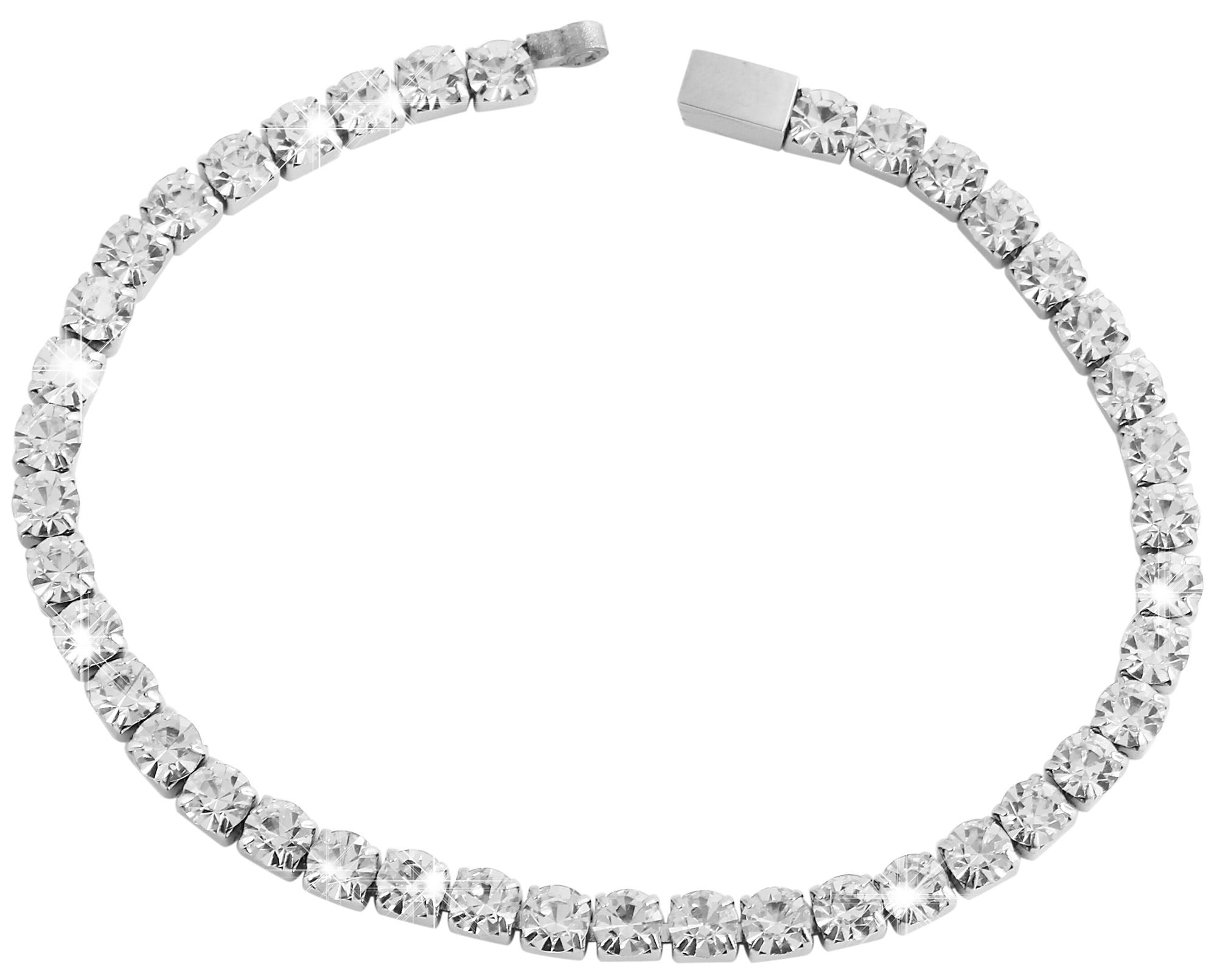 ADELIA ́S Damen Gliederarmband "Damen", 19cm, Edelstahlsilber, Edelstahl, Armbänder, Ein Geschenk, das Freude macht