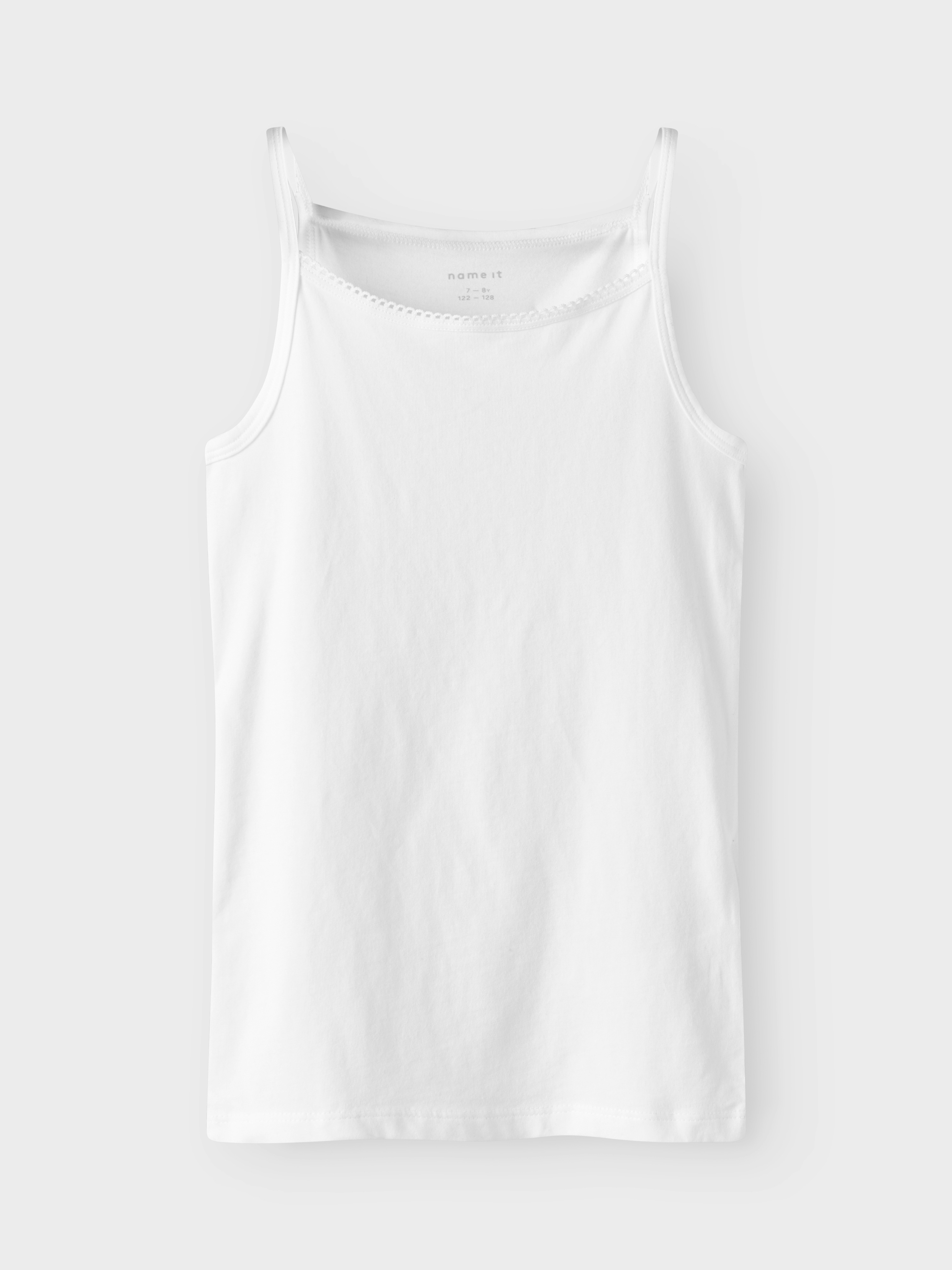 Thumbnail - Name It Unterhemd "NKFSTRAP TOP 4P BLACK WHITE SOLID NOOS" Packung, 4 Stk.