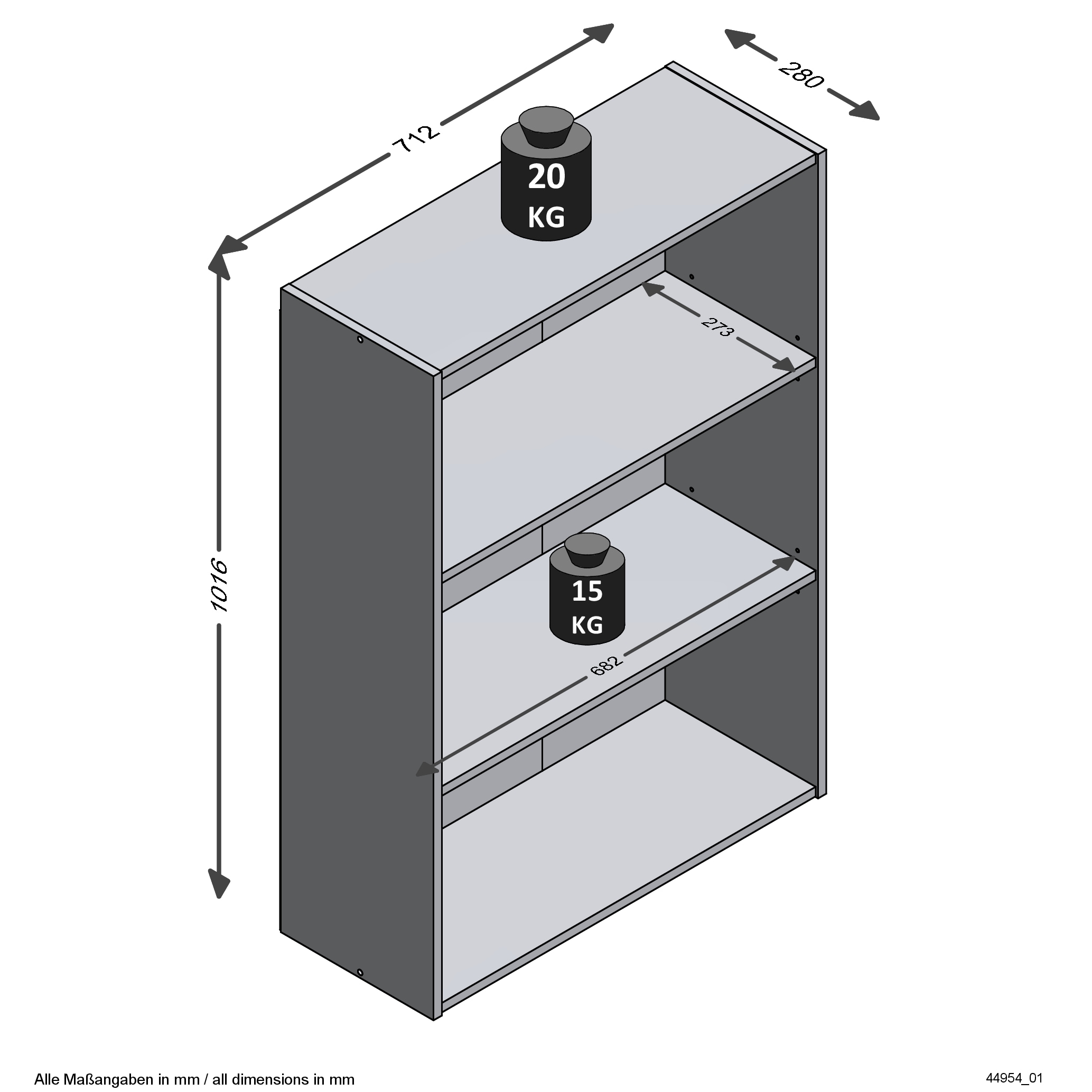 FMD Bücherregal »Bitz«