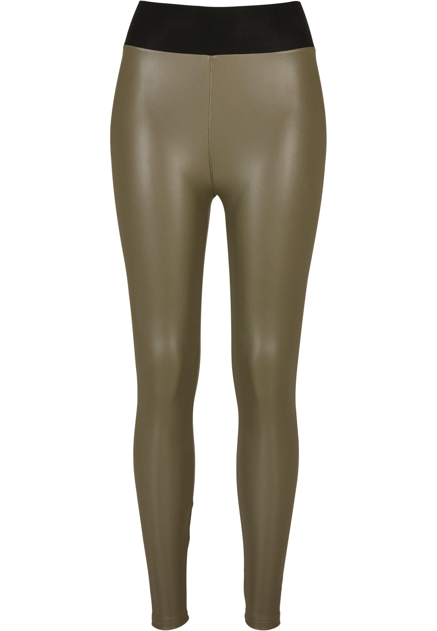 URBAN CLASSICS Leggings "Urban Classics Damen Ladies Faux Leather High Waist Leggings", (1 tlg.)