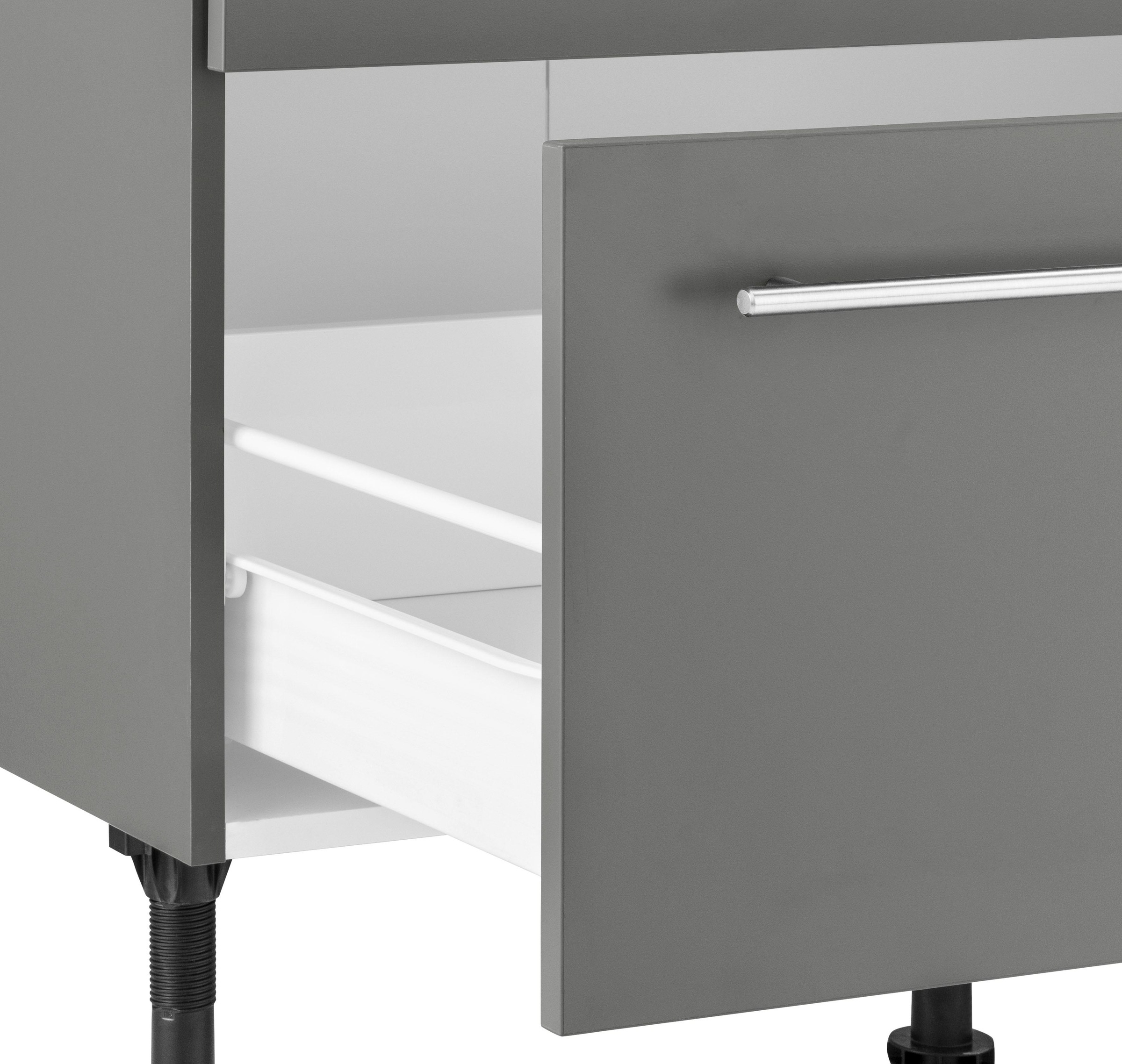 OPTIFIT Winkelküche »Bern«, Stellbreite 265x175 cm, wahlweise mit E-Geräten