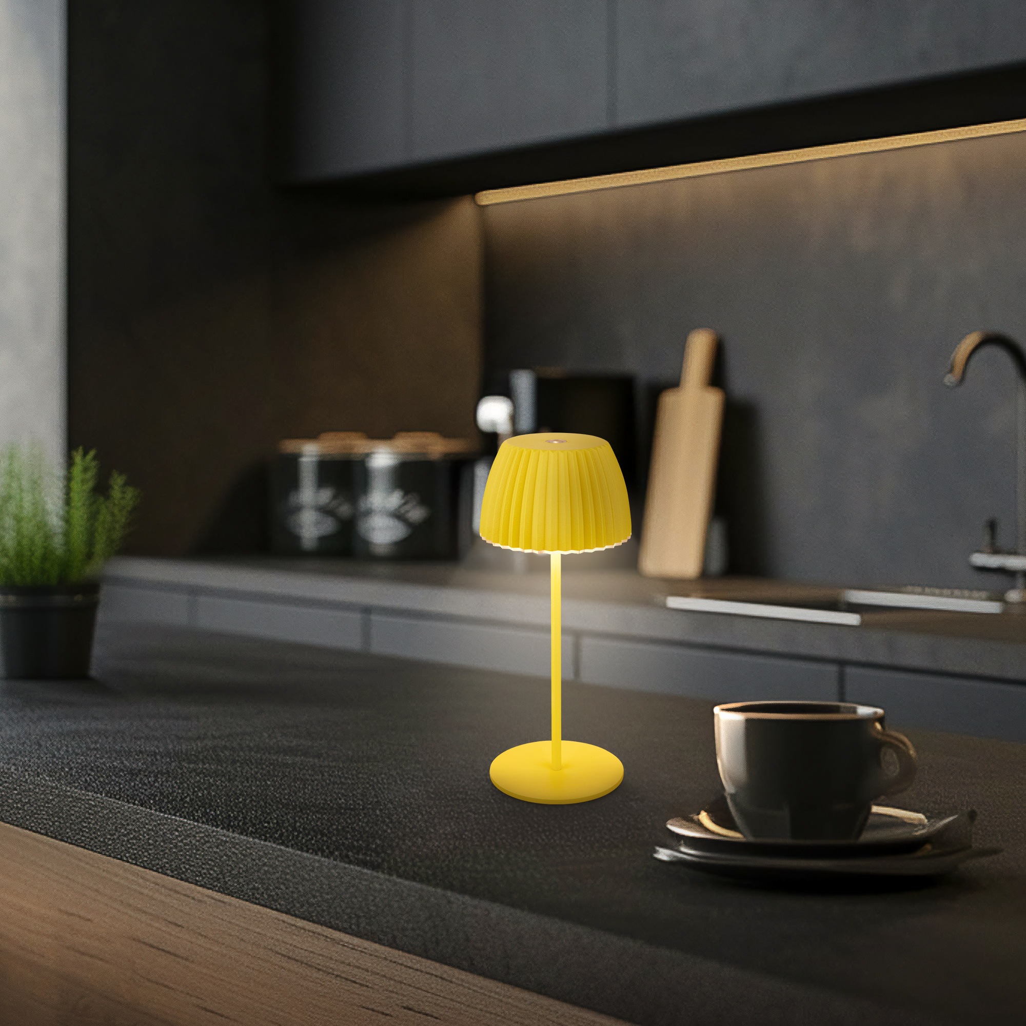 Briloner Leuchten LED Tischleuchte »Akku LED Tischleuchte, mini, gelb«