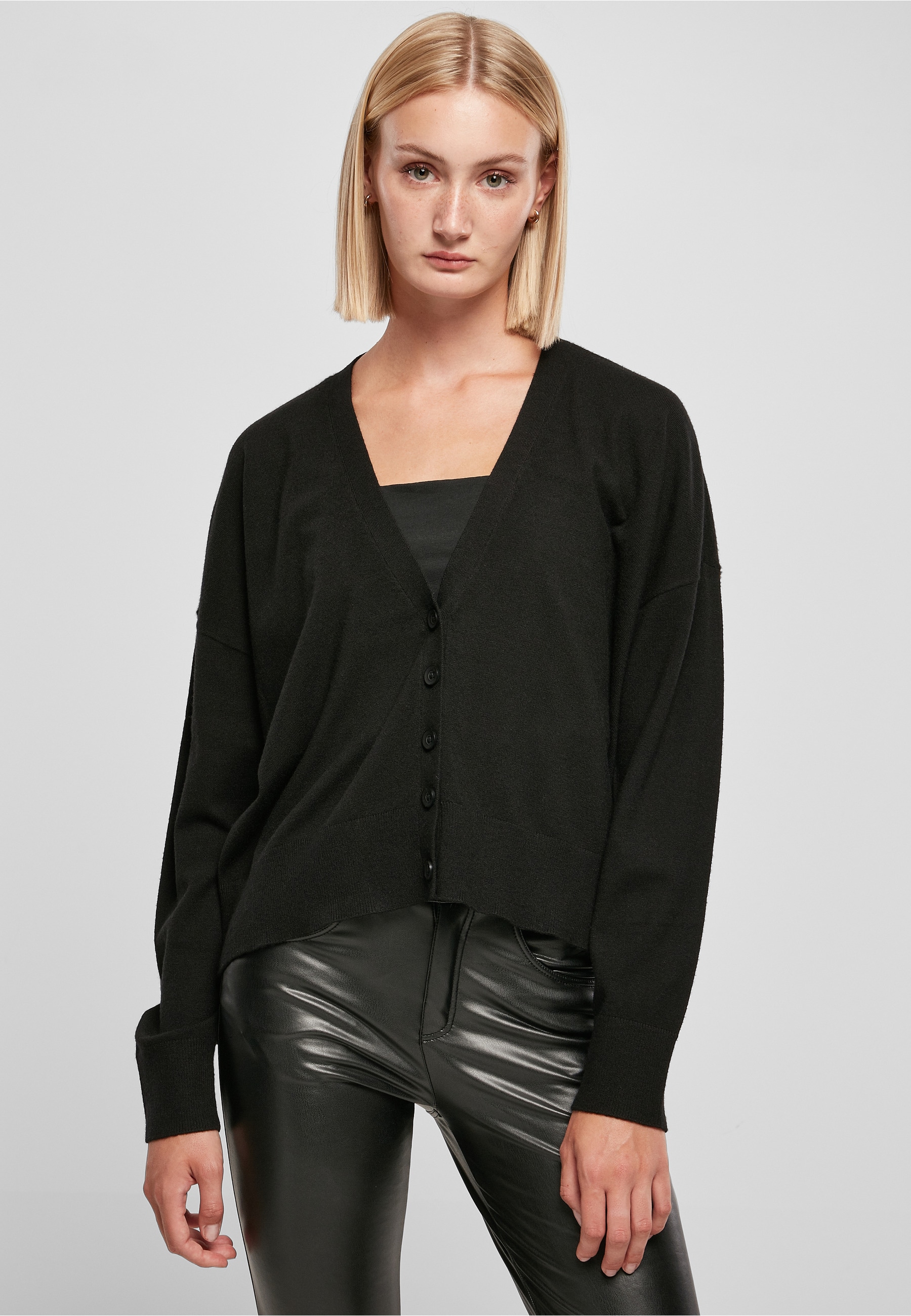 URBAN CLASSICS Cardigan »Urban Classics Damen Ladies Eco Viscose Oversized Cardigan« 1 Stk.