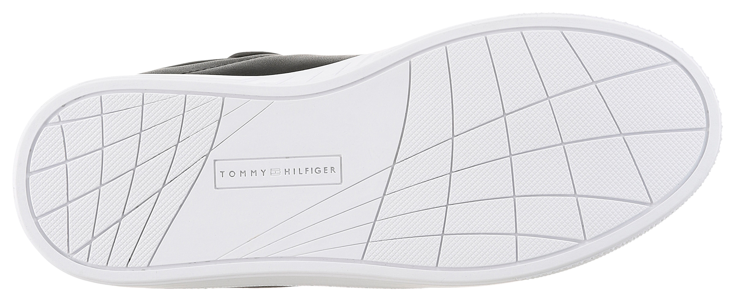 Tommy Hilfiger Plateausneaker »WOMENS ICON COURT SNEAKER FLAG«, Freizeitschuh, Schnürschuh, Halbschuh mit gepolstertem Schaftrand