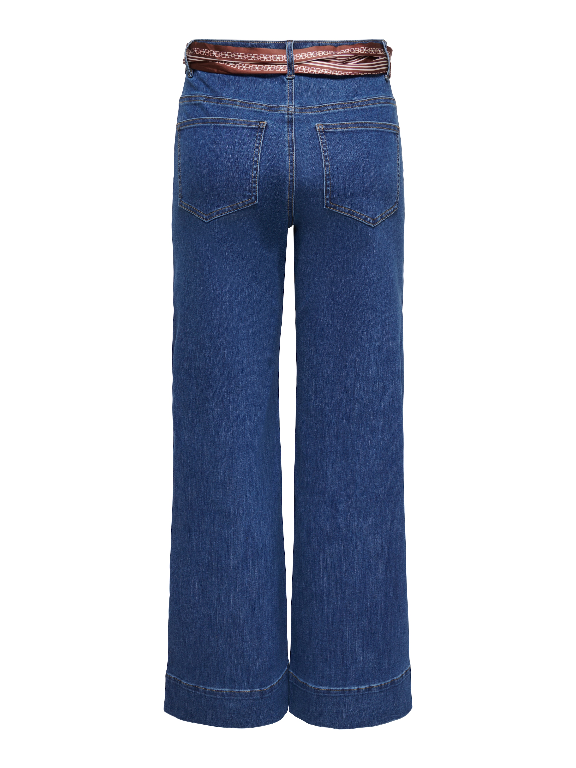 ONLY High-waist-Jeans »ONLMADISON HW WIDE SCARF DNM GUA« Materialmix, high waist, wide fit, mit modischem Tuch als Gürtel