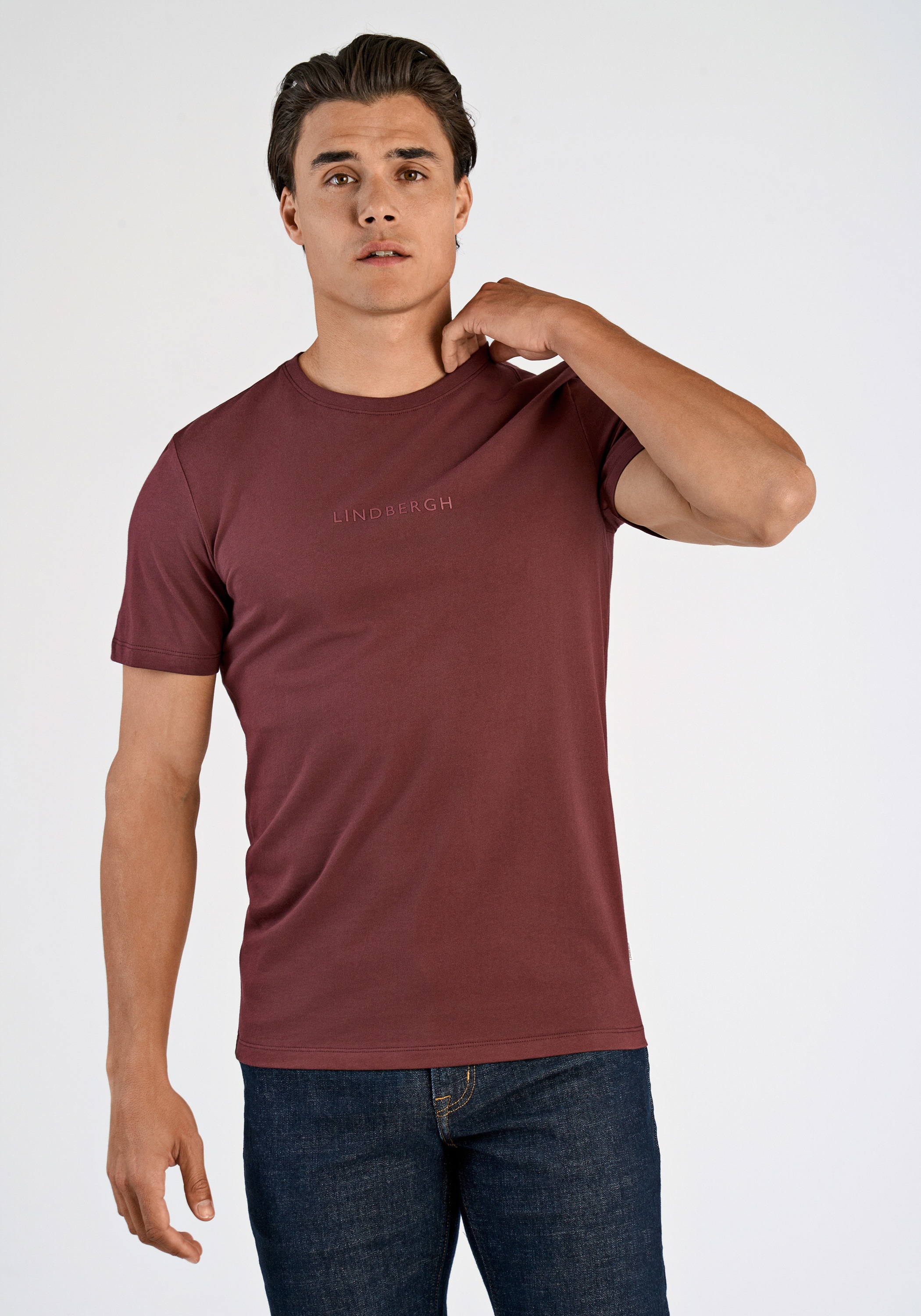 LINDBERGH T-Shirt mit Logo und Rundhalsausschnitt günstig online kaufen